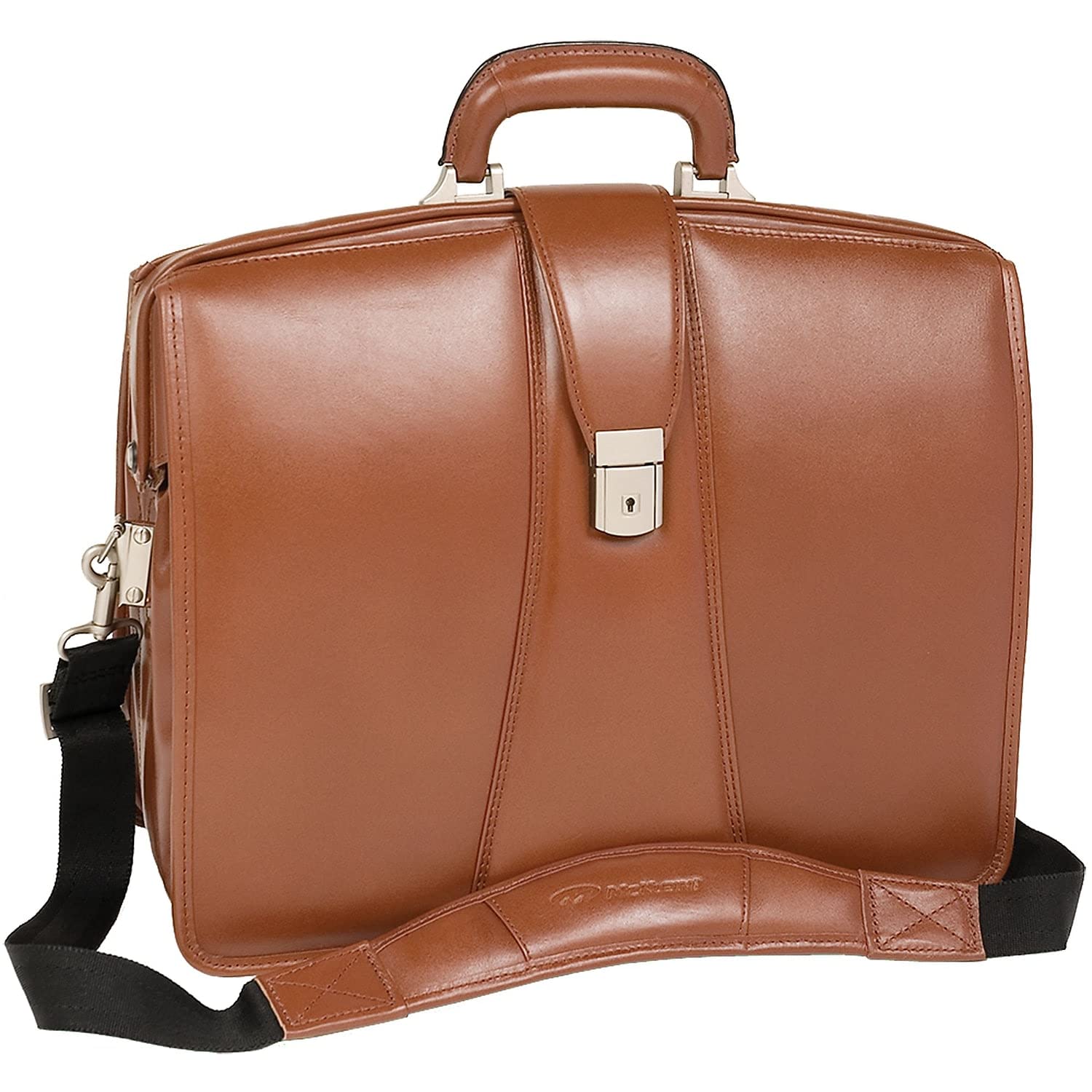 Harrison 15.6 Inch Genuine Leather Laptop Briefcase for Business Professionals - Stylish Work Bag for Office, Travel & Commuting