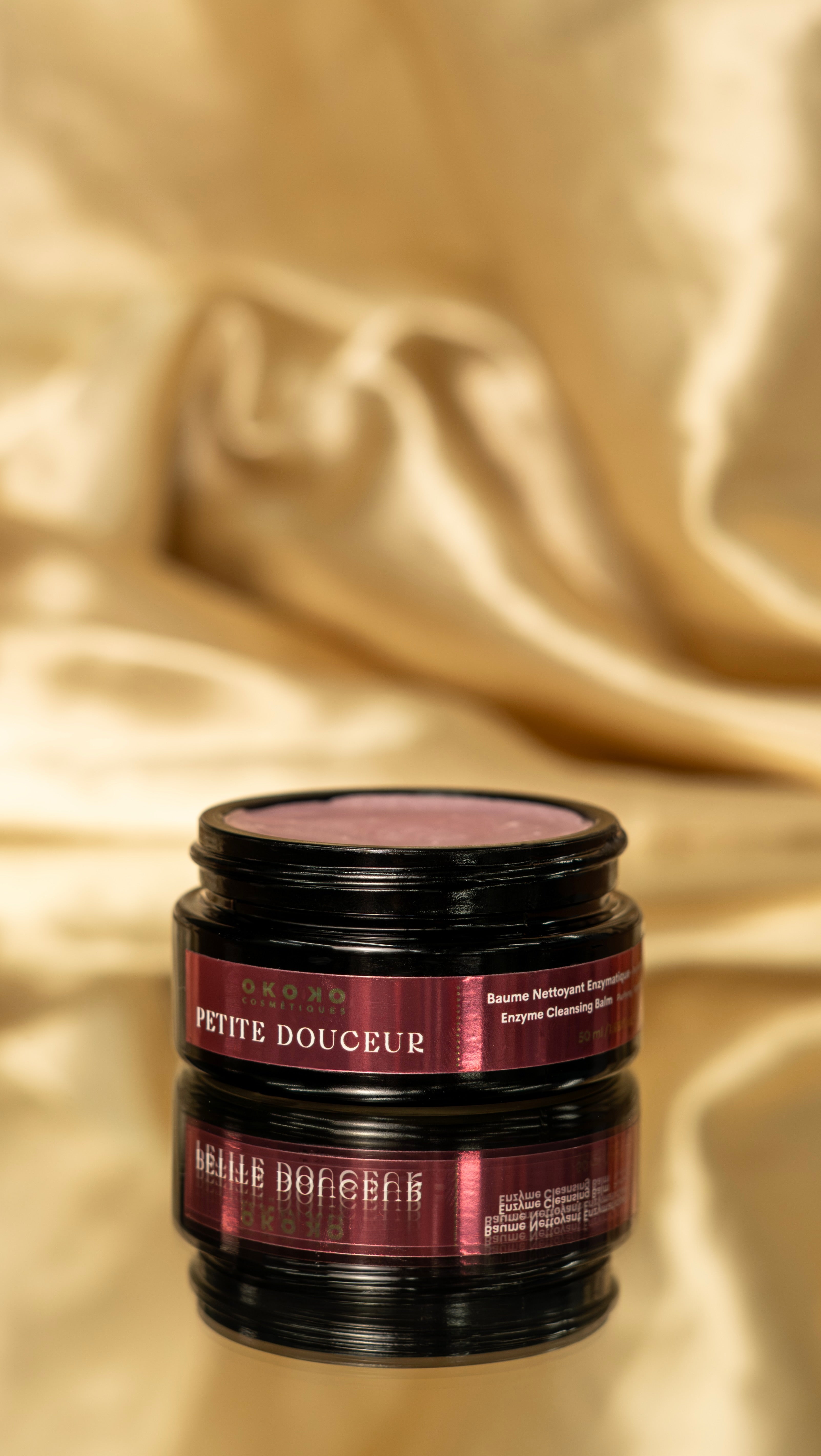 Petite Douceur Makeup Melting Cleansing Balm with Mango Butter & Papaya Enzymes - Gentle Makeup Remover for Sensitive Skin | Perfect for Daily Deep Cleansing & Hydration