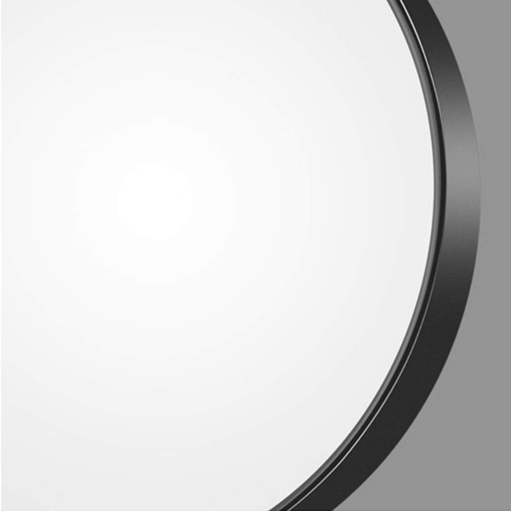 KALLORY 5X Magnifying Wall Makeup Mirror with Suction Cups - 8.8cm Round Cosmetic Mirror for Bathroom, Vanity & Travel - Black Glass Mirror for Precise Makeup Application & Skincare Routine