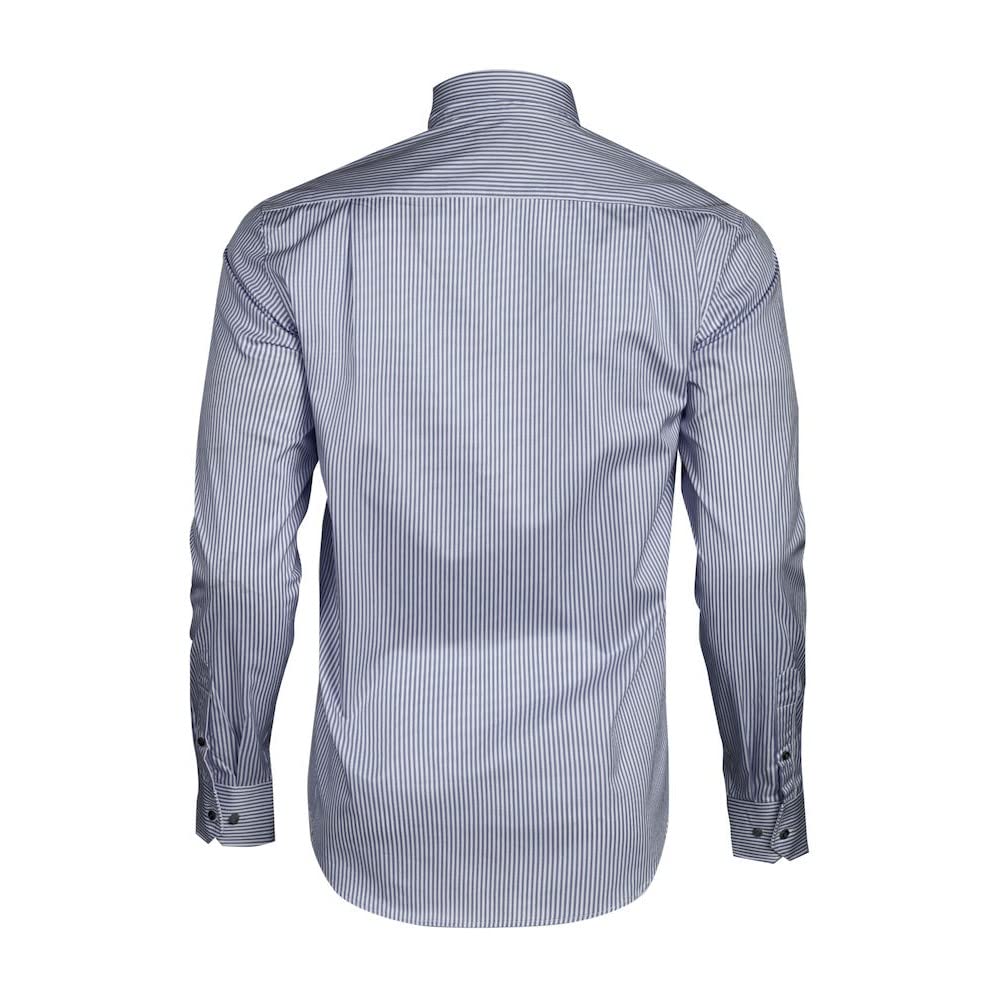 James Harvest Men's Reno Striped Formal Dress Shirt - Slim Fit Business Office & Wedding Attire