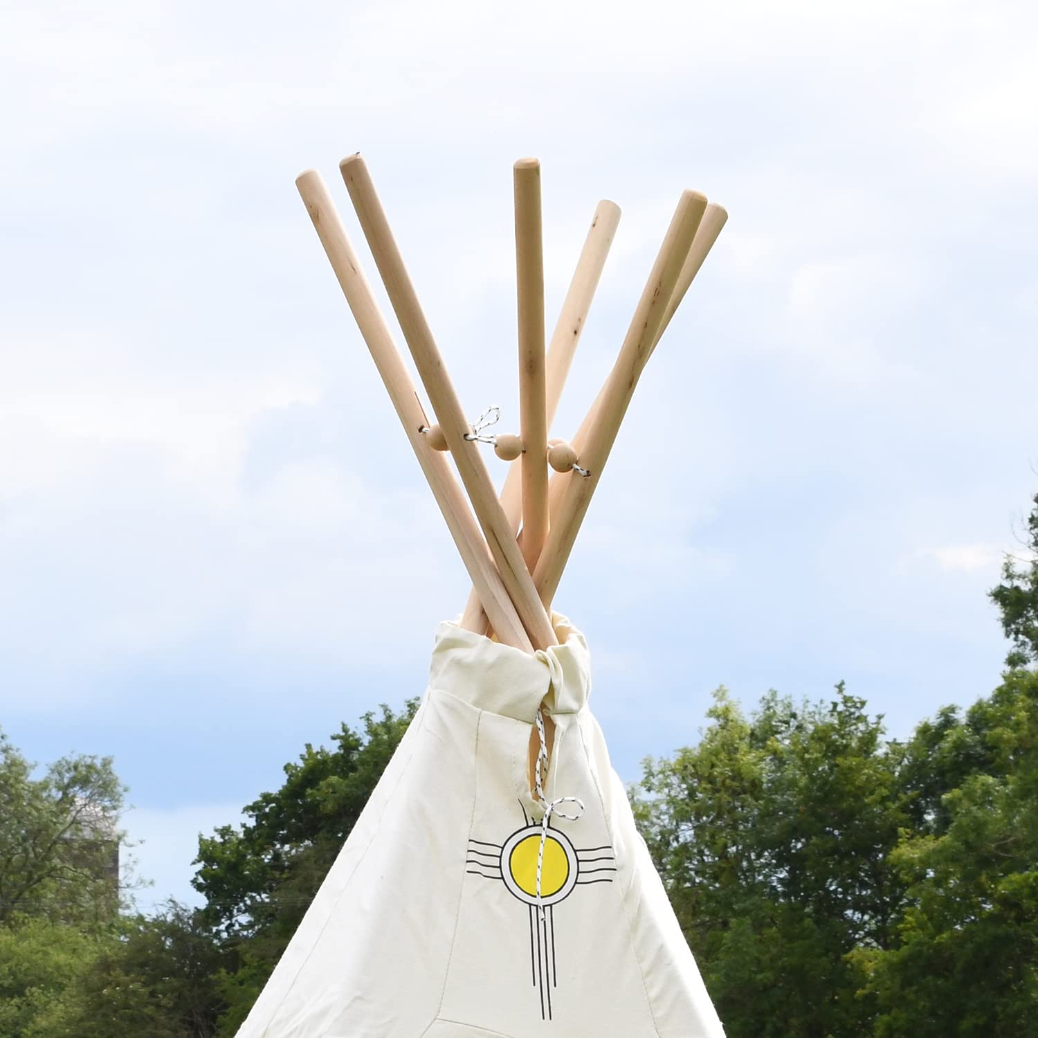 Kids Play Teepee Tent - Cotton Indian Tipi Playhouse for Indoor & Outdoor Games | Perfect for Backyard, Camping, and Imaginative Play