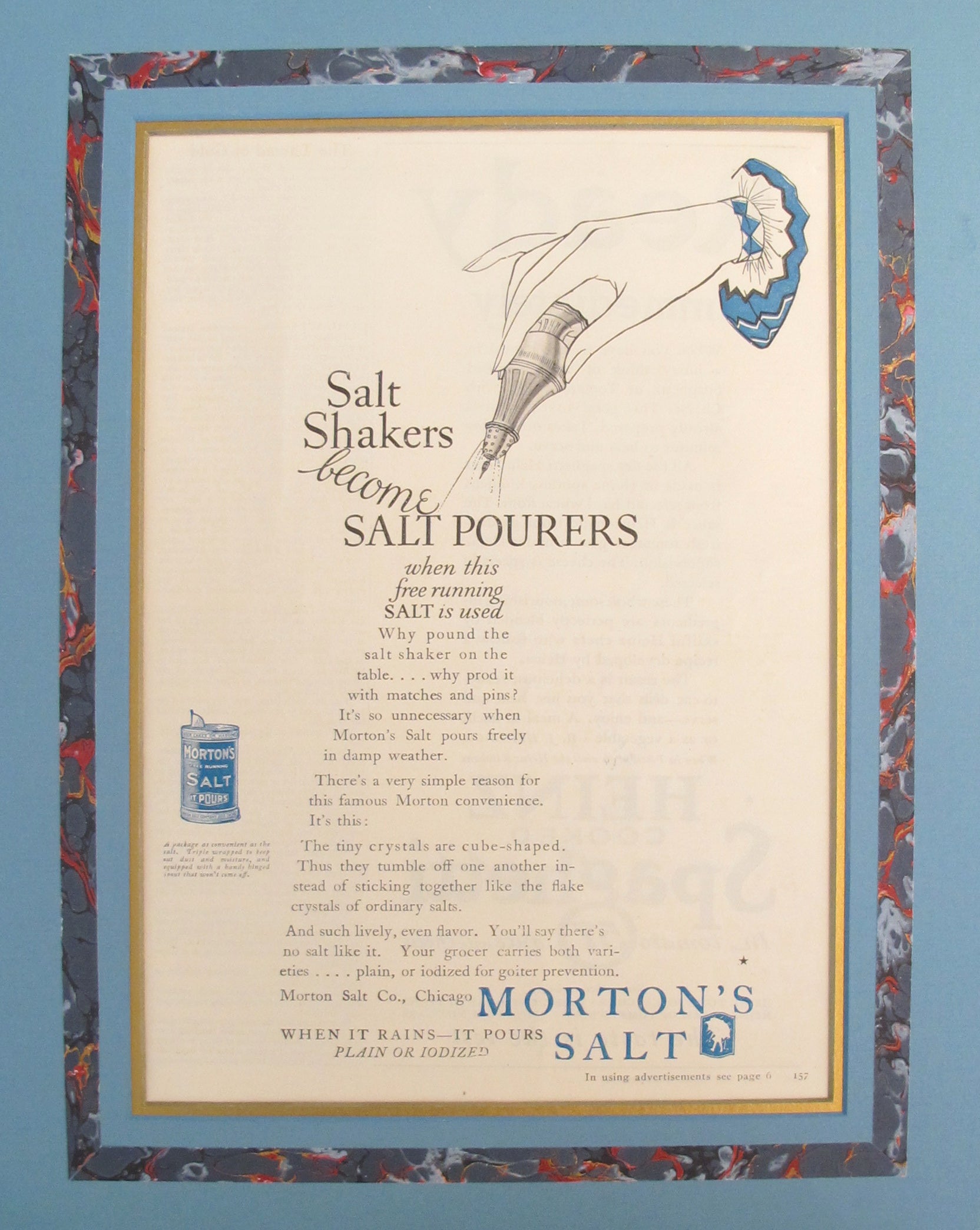 1920s Vintage American Advertisement - Good Housekeeping Magazine Morton's Salt Print | Retro Wall Art Decor for Home, Office & Gift Giving