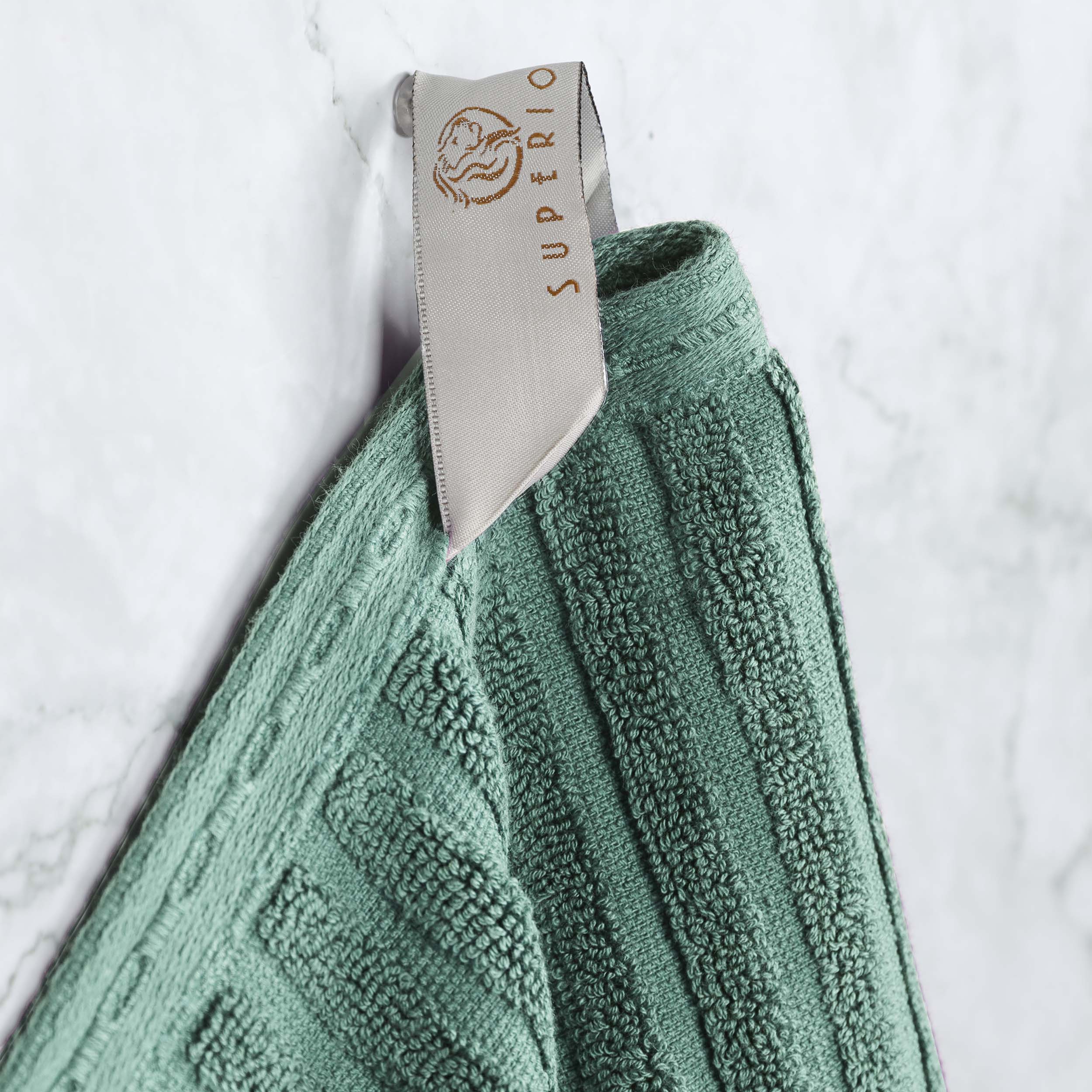 Premium Cotton Ribbed Textured Hand Towels - Ultra Absorbent 4-Piece Bath Towel Set for Kitchen, Bathroom & Gym - Soft Quick-Drying Guest Towels