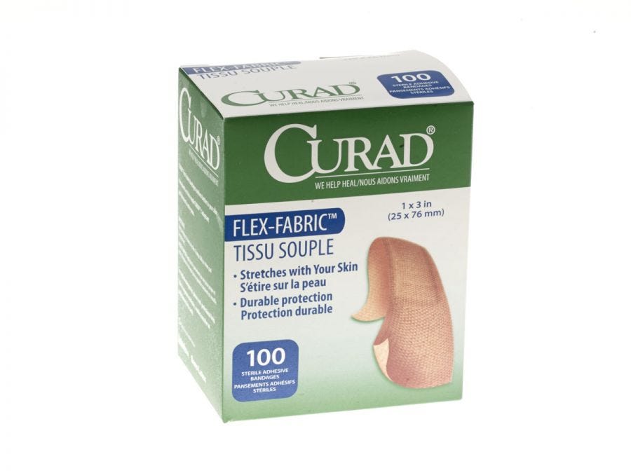 NON25660 Comfort Cloth Adhesive Strips - Pack of 1200 | First Aid Bandages for Wound Care & Minor Cuts | Perfect for Home, Office & Travel First Aid Kits