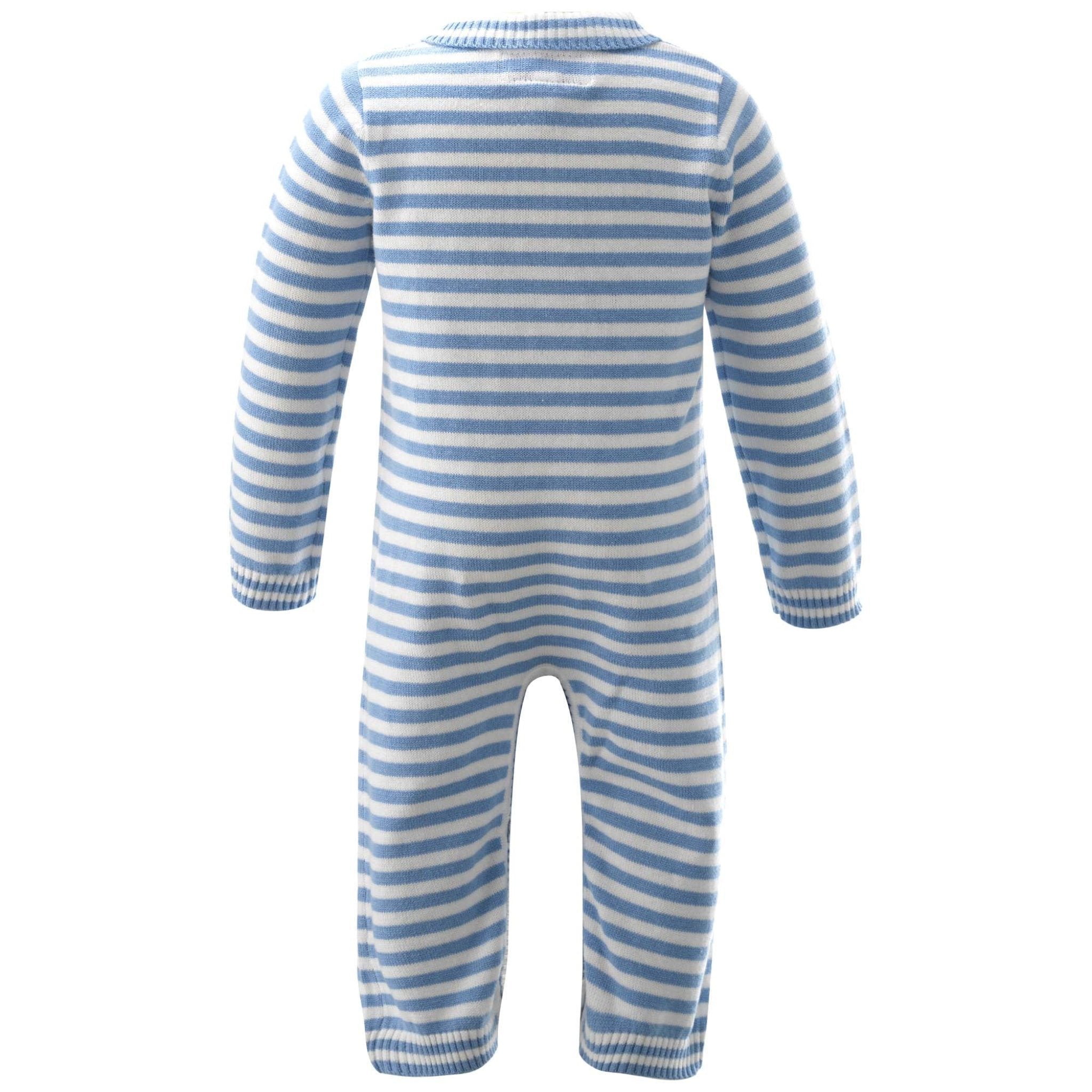Blue Knit Playsuit Gift Set for Baby Girls | Soft & Comfortable Outfit | Perfect for Newborn Photo Shoots, Birthday Gifts & Special Occasions