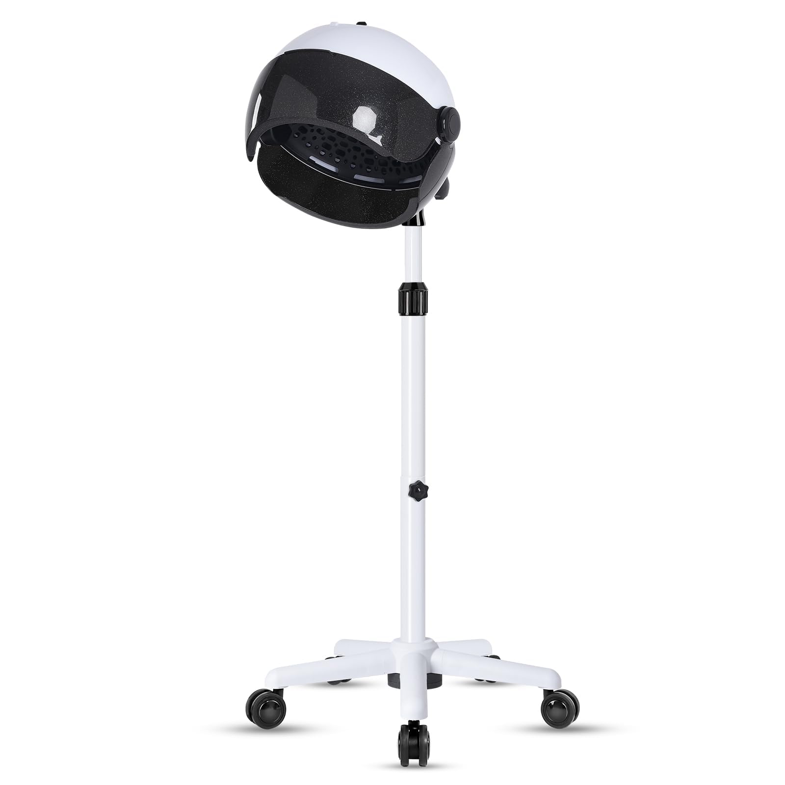 Professional 1500W Ionic Hooded Hair Dryer with Timer, Touch Controls & 3 Heat Settings - Salon & Home Use for Fast Drying, Styling & Deep Conditioning Treatments