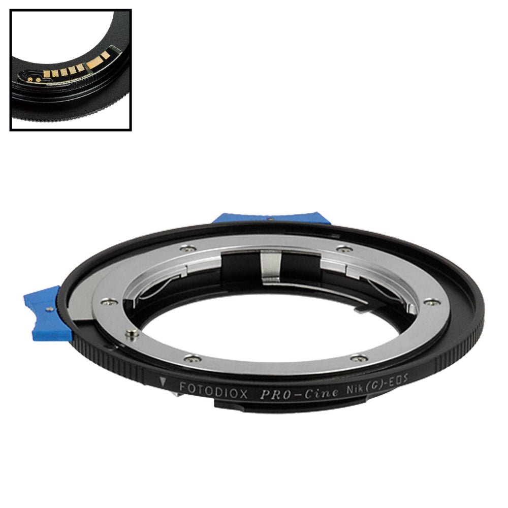 Fotodiox Pro Lens Mount Adapter - Nikon F Mount G Type to Canon EOS EF/EF-S Adapter with Focus Confirmation Chip & Aperture Control - Perfect for DSLR Photography, Videography & Professional Shooting