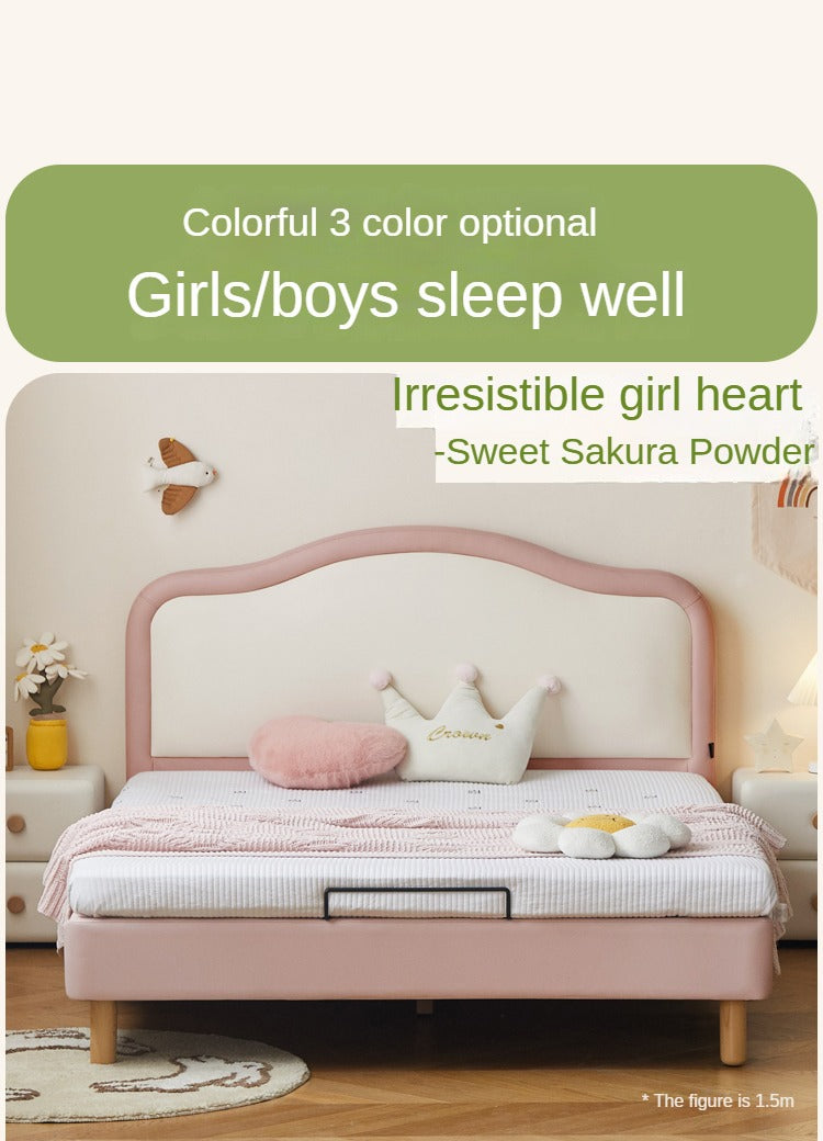 Organic Leather Kids Soft Cloud Bed - Ultra Comfortable & Hypoallergenic Toddler Bed for Nursery, Bedroom, or Playroom - Perfect for Relaxation & Sweet Dreams