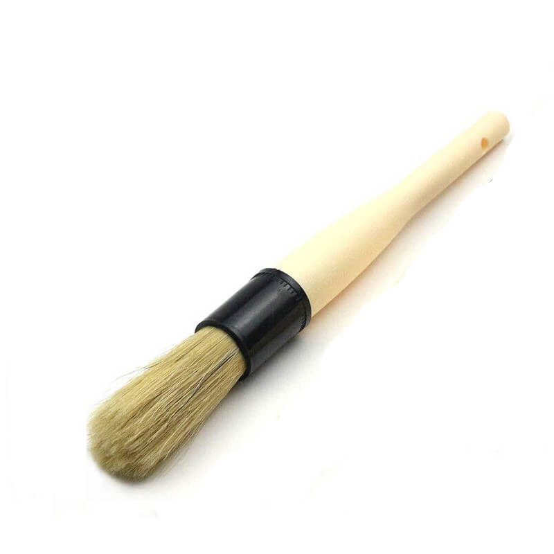 Premium Boar Hair Detailing Brush with Protective Rubber Ferrule - 2 Pack - Perfect for Car Detailing, Motorcycle Cleaning & Home Dusting