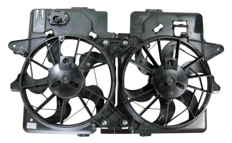 2001-2004 Ford Escape Mazda Tribute Radiator Dual Cooling Fan Assembly Replacement Part FO3116112 MA3115121 - Perfect for Engine Overheating Prevention & Summer Driving