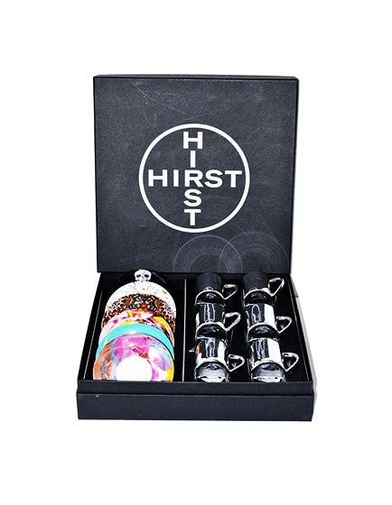 Premium HIRST Anamorphic Espresso Cups Set of 6 - Unique Distorted Design Coffee Mugs for Home, Office & Cafe Use