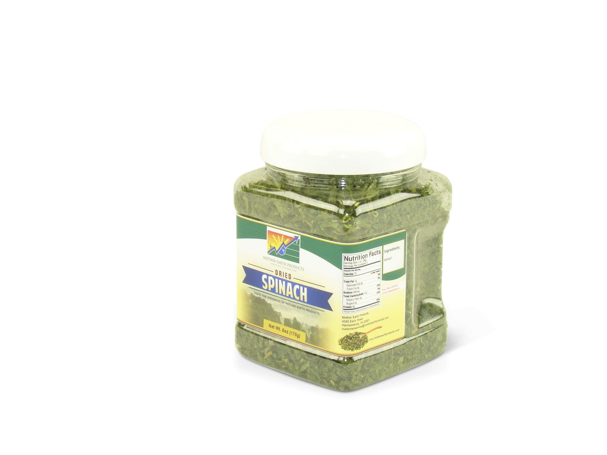 Organic Dehydrated Spinach in Jar - Healthy Cooking & Camping Food