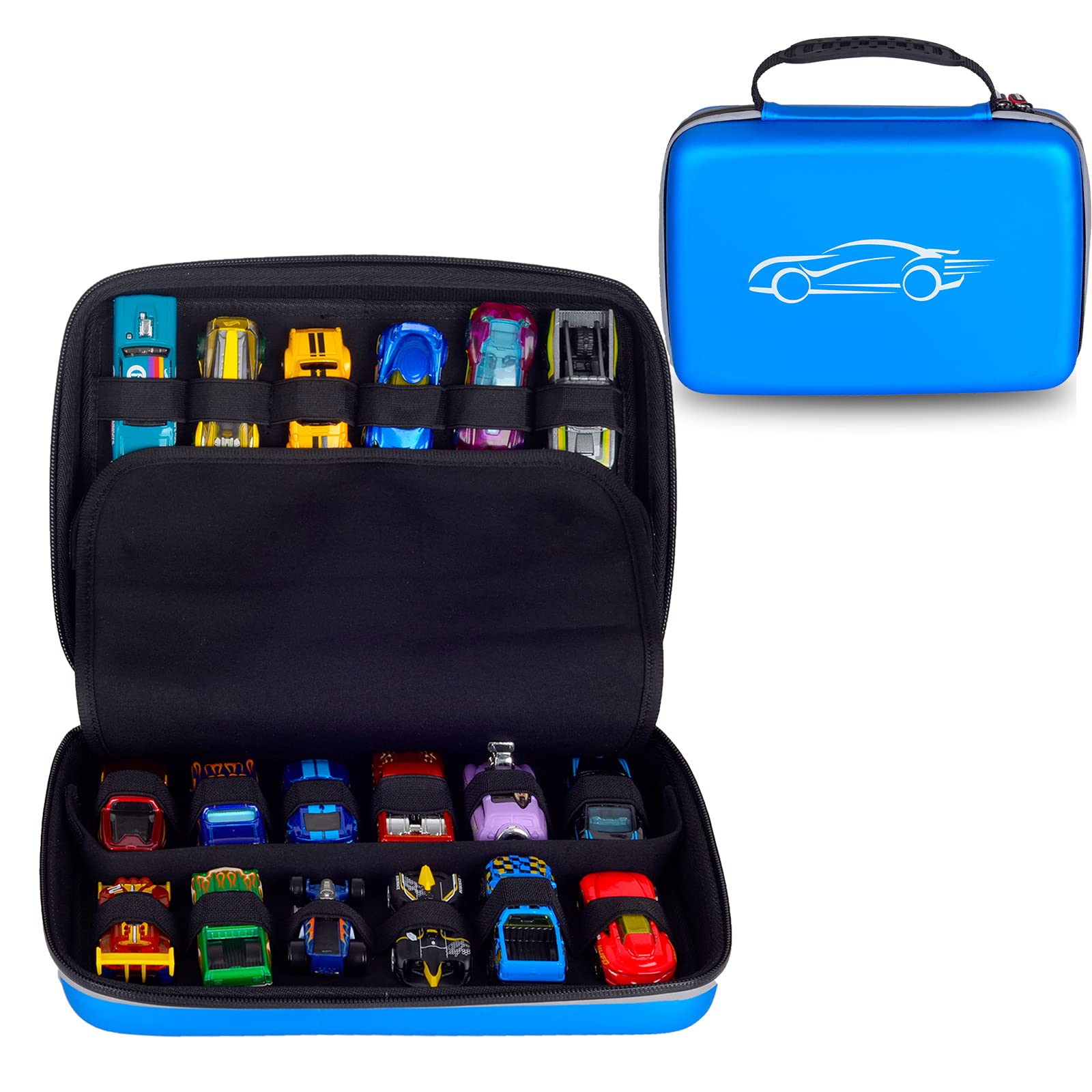 **BTOPCASE Hard EVA Protective Storage Case for Hot Wheels 20-Car & 24-Car Pack, Matchbox Cars – Durable Travel & Organizer Case for Toy Car Collectors (Case Only)**    **Usage Scenarios:** Perfect for organizing, storing, and transporting Hot Wheels and Matchbox cars—ideal for home display, travel, or gifting.