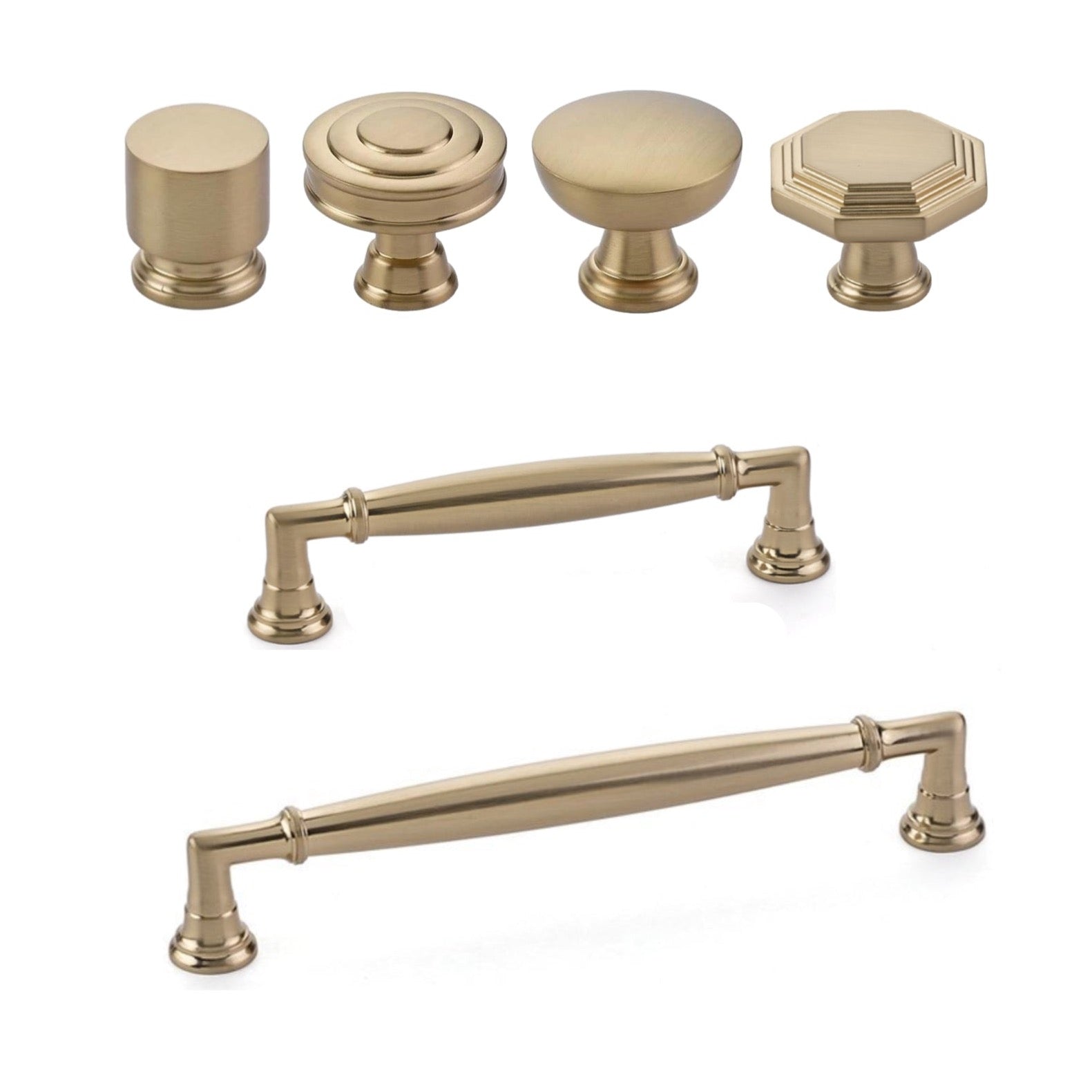 Premium Champagne Bronze Cabinet Knobs & Drawer Pulls - Elegant Hardware for Kitchen, Bathroom & Furniture Upgrade | Durable & Stylish Home Decor