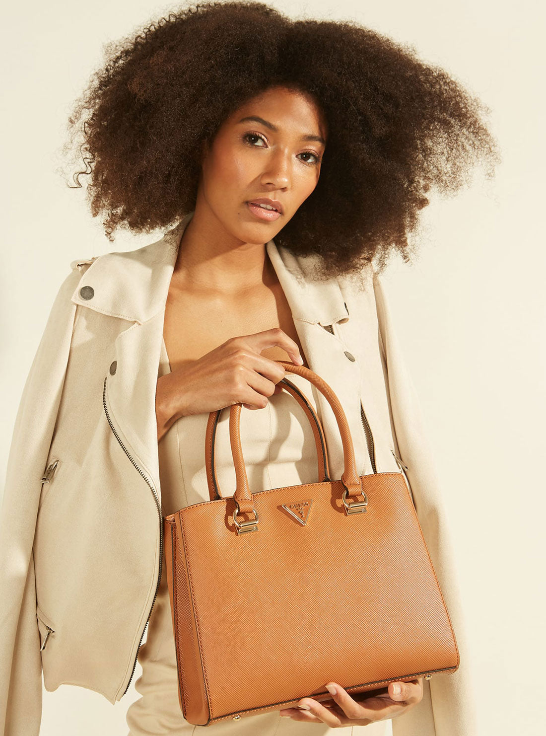 Stylish Brown Alexie Girlfriend Satchel Bag for Women - Fashionable Leather Shoulder Purse for Work, Travel & Everyday Use