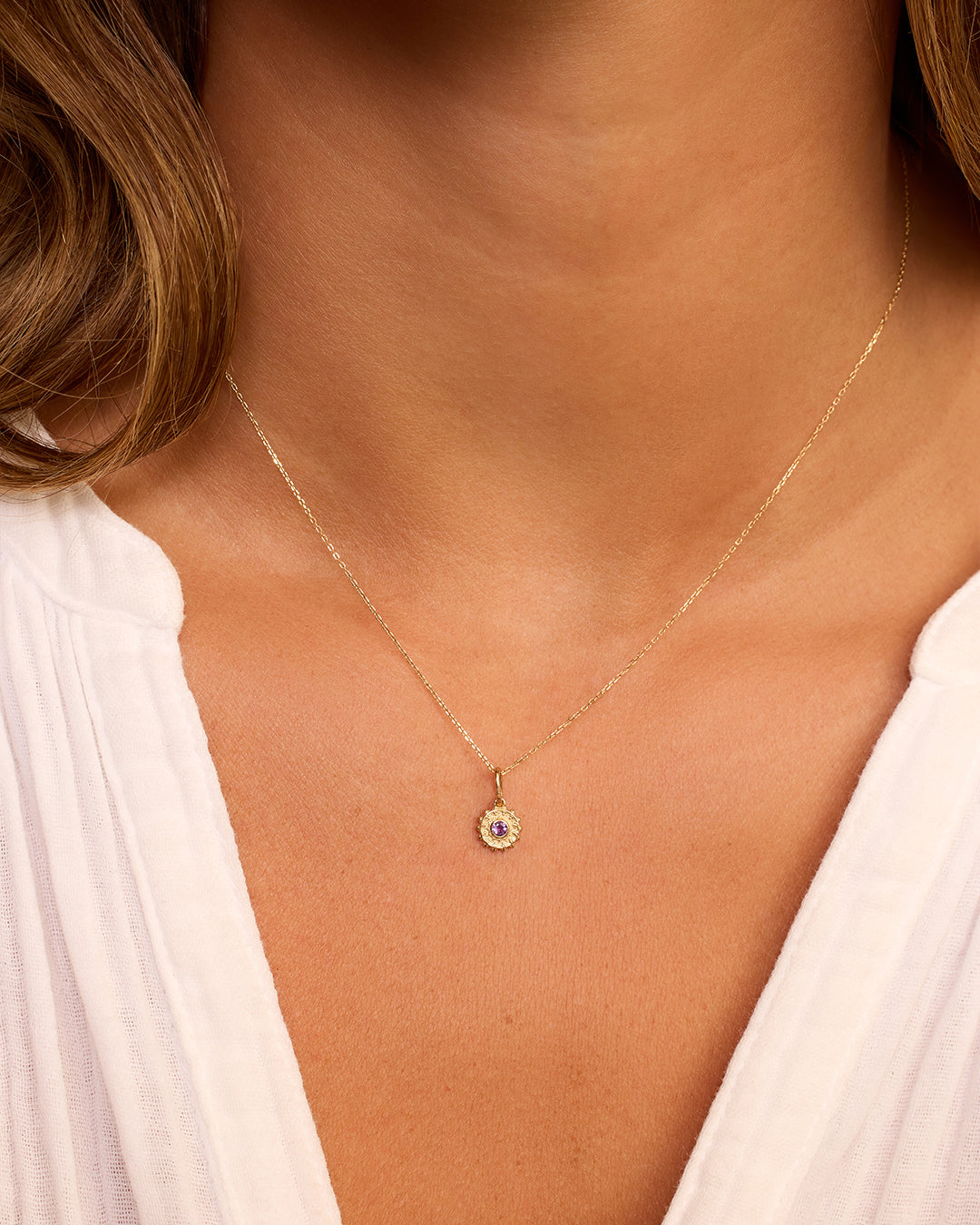 Sun Birthstone Charm Necklace - Personalized Zodiac Jewelry for Women - Perfect Gift for Birthday, Anniversary & Special Occasions | Wear Daily or for Elegant Events