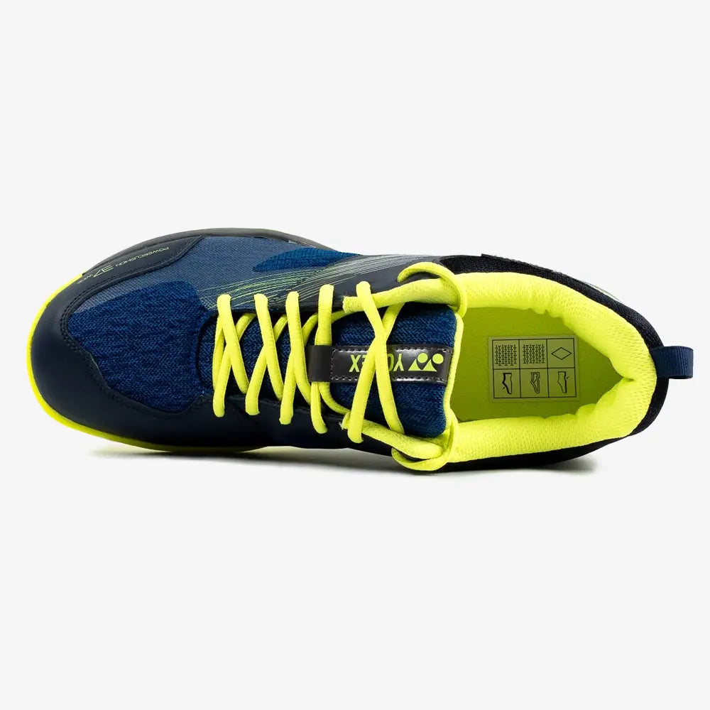 ASICS Power Cushion 37 Wide Running Shoes for Men - Navy/Yellow - Comfortable Athletic Sneakers for Jogging, Gym Workouts & Daily Walking