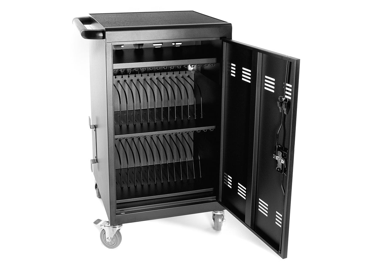 Rise K12 S30 30-Unit Smart Charging Cart for Chromebooks & Tablets - Secure Mobile Charging Station for Classrooms & Schools