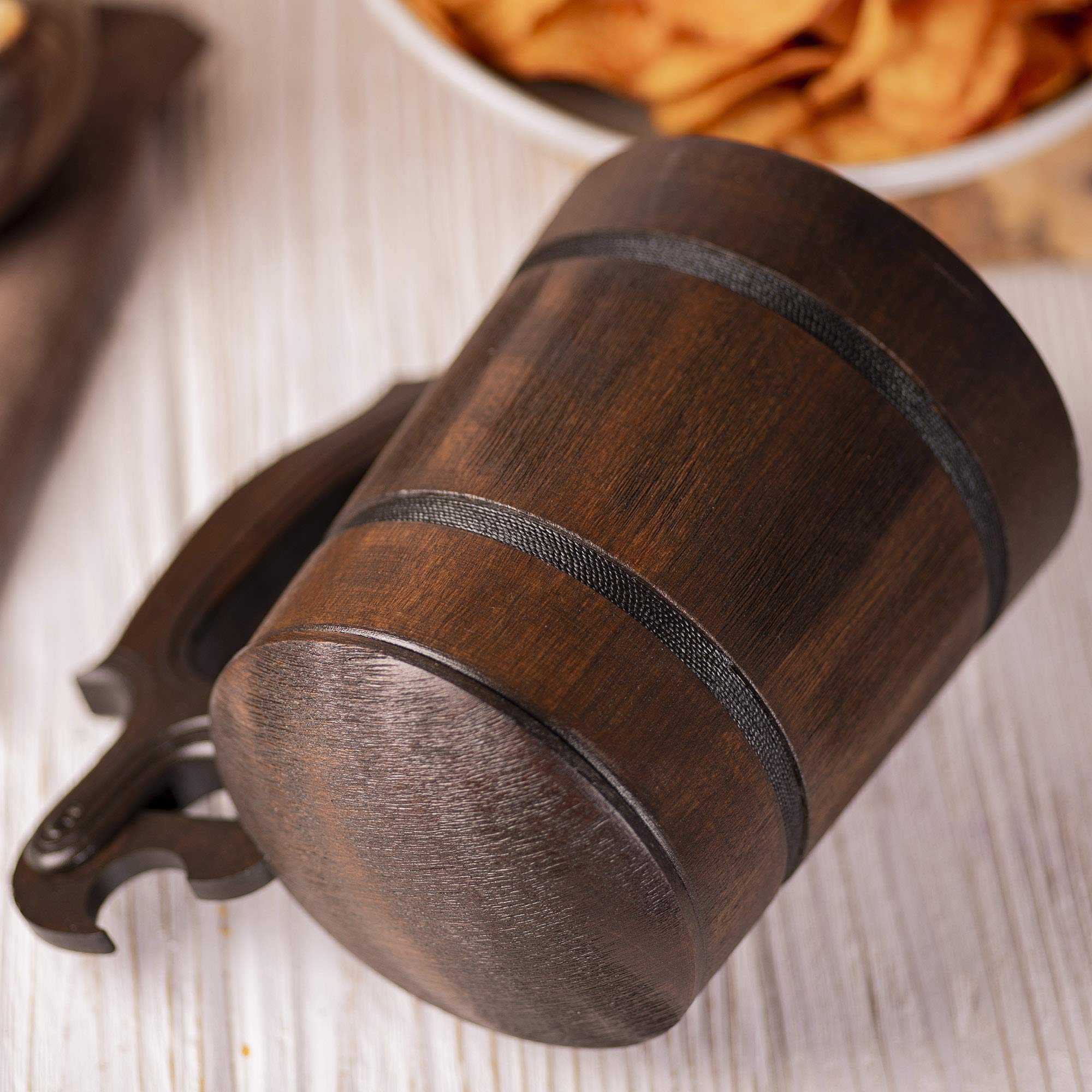 Custom Personalized Wooden Beer Stein Mug - Unique Saint Patrick's Day & Father's Day Gift for Men, Beer Lover Tankard - Perfect for Irish Pubs, Home Bars & Gifting