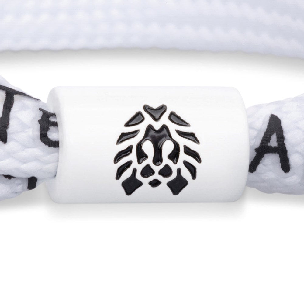 Rastaclat Create White Wristband Bracelet for Men & Women - Adjustable M/L Size - Perfect for Gym, Running, and Everyday Wear