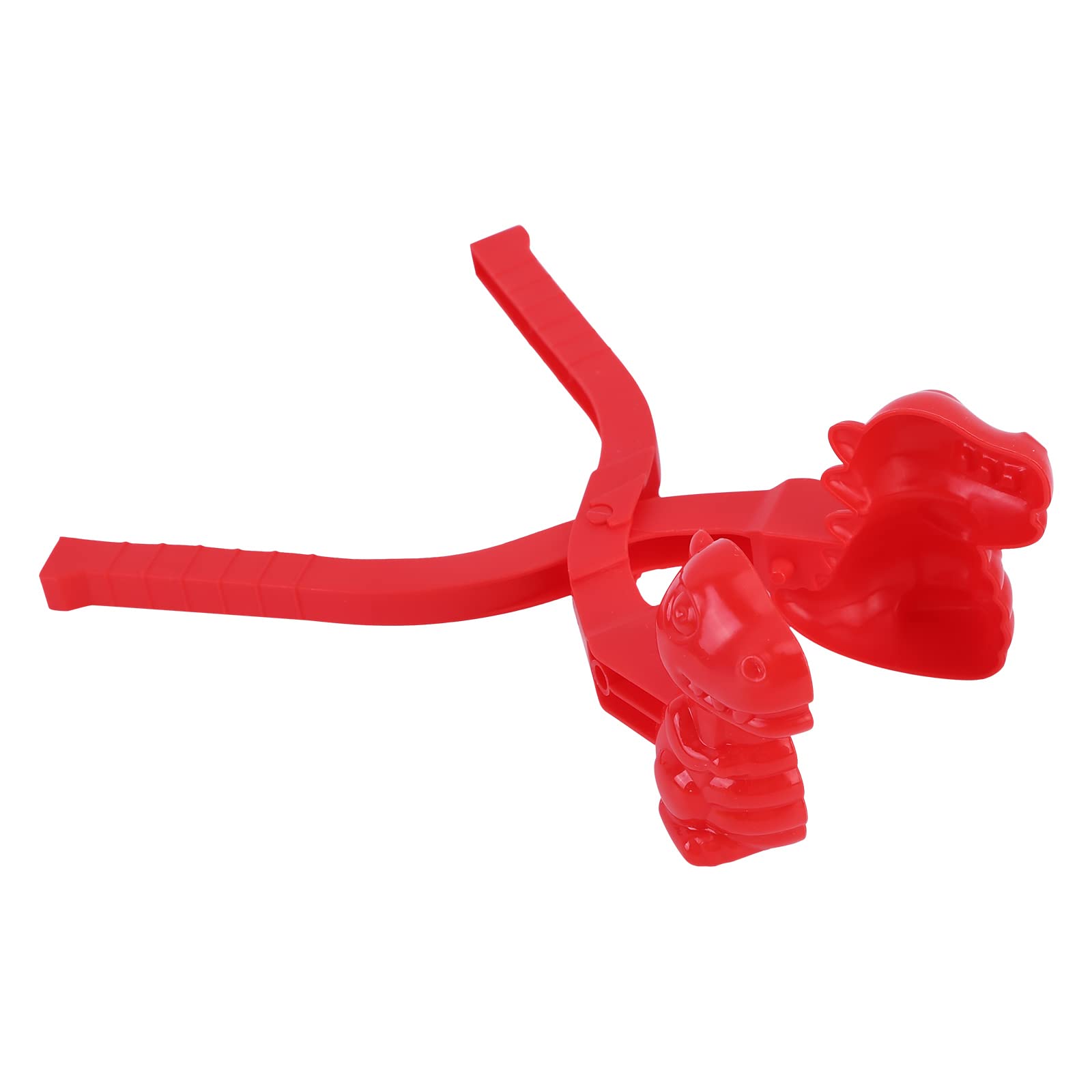 AIZHIYI Dragon Shape Snowball Maker Tool - Heavy Duty Snow Ball Tongs with Ergonomic Handle (Red) - Perfect for Winter Fun, Snowball Fights, and Outdoor Family Activities
