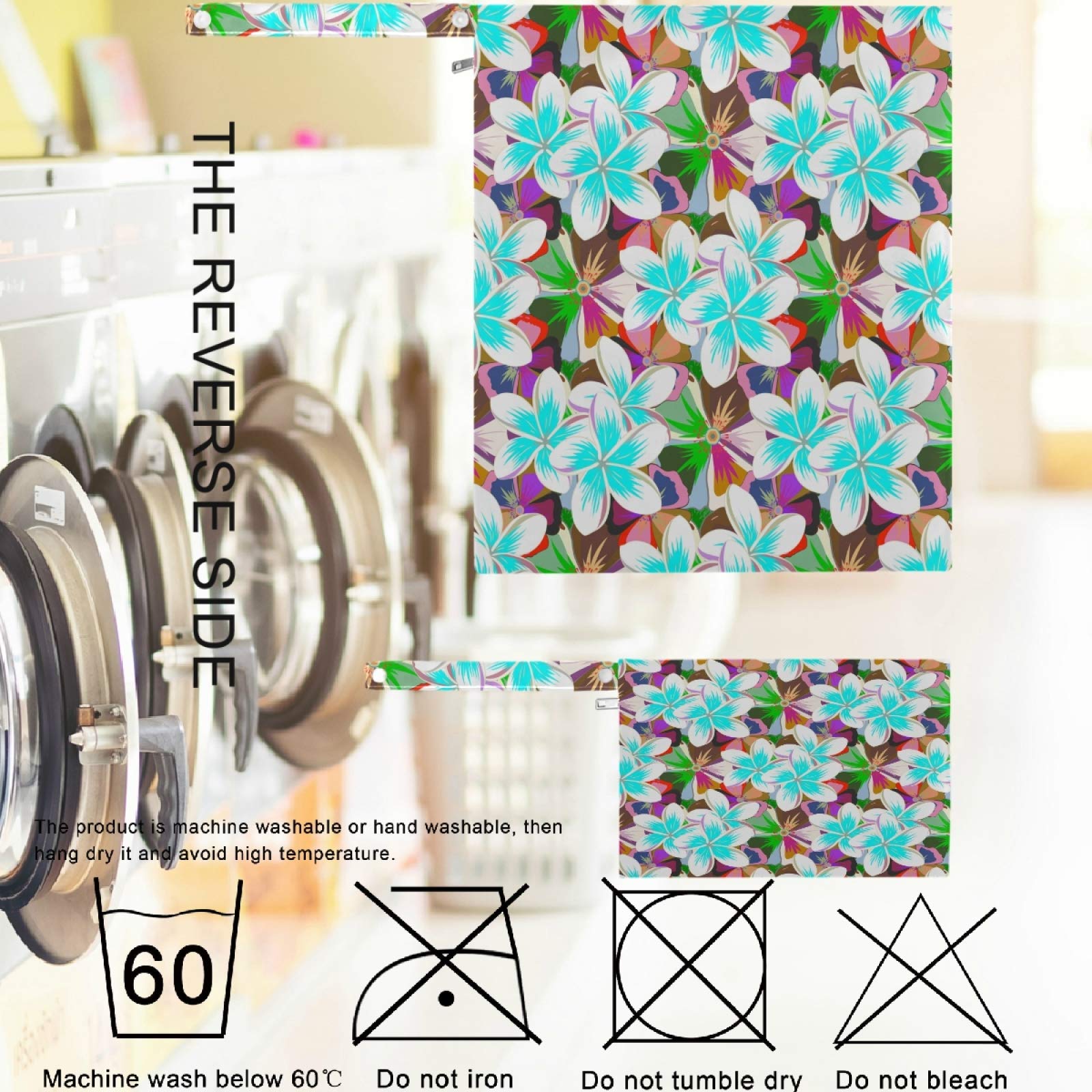 Visesunny 2-Pack Waterproof Wet Bags with Zippered Pockets - Tropical Floral Design Reusable Washable Storage for Swimsuits, Diapers & Gym Clothes - Perfect for Beach, Pool, Travel, Daycare & Stroller Organization