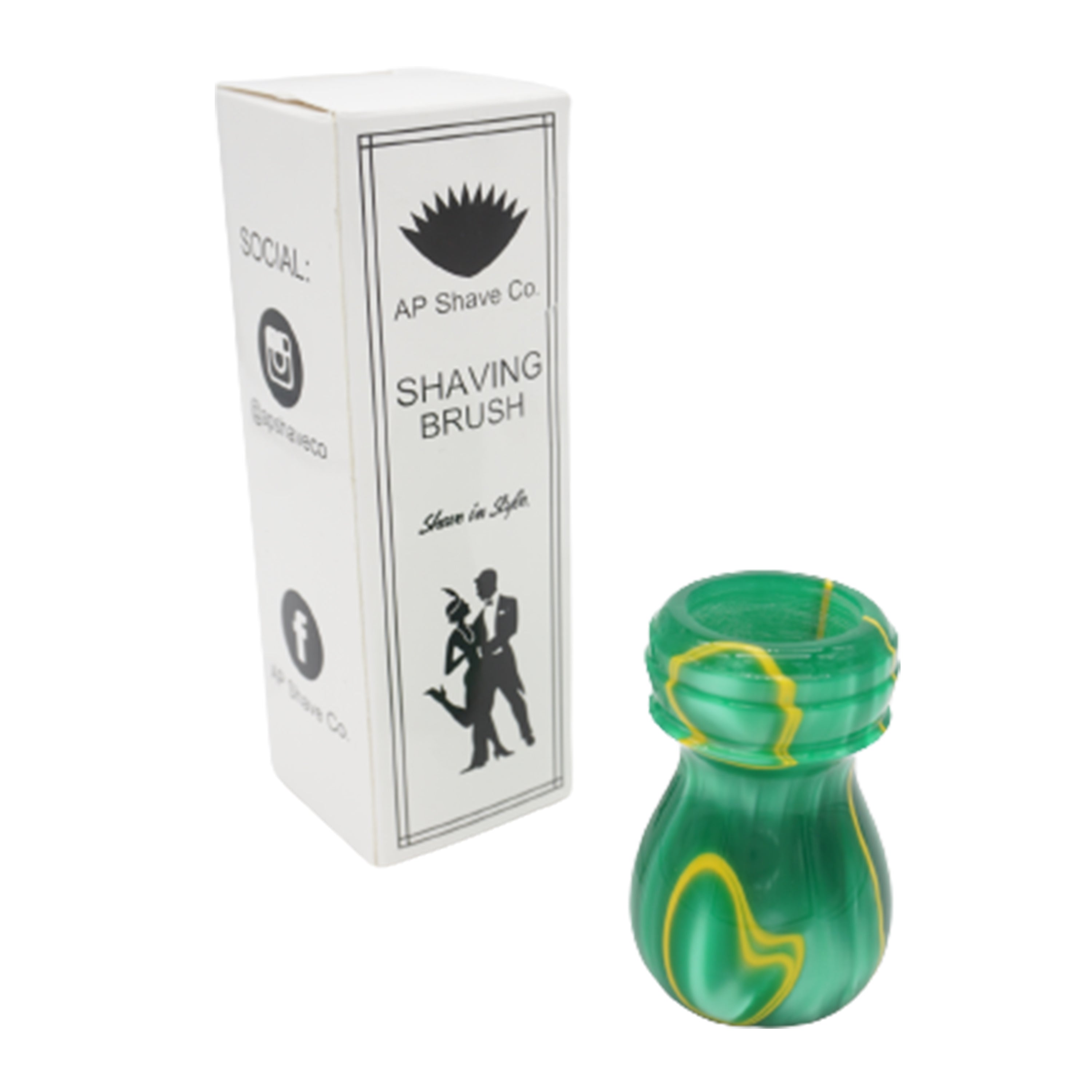 Premium Green Bay Handmade Shaving Brush Handle - Fits 24mm & 26mm Knots - Perfect for Wet Shaving, Grooming Kits & Luxury Bathroom Essentials
