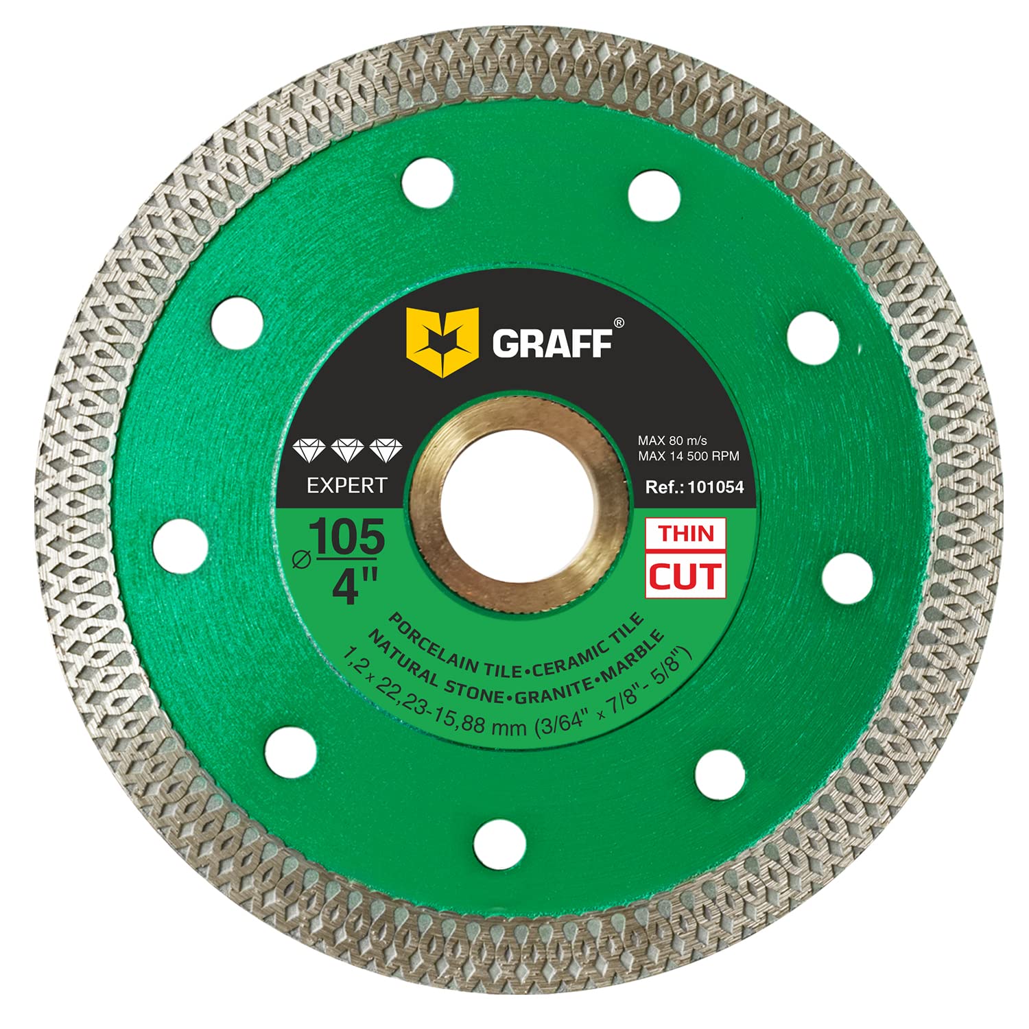 Premium 4 Inch Diamond Blade for Porcelain & Ceramic Tiles - Ultra Thin Diamond Cutting Wheel for Angle Grinder - Cuts Hard Tile, Stone, Marble, Granite - Perfect for DIY Home Renovation & Professional Tile Installation Projects
