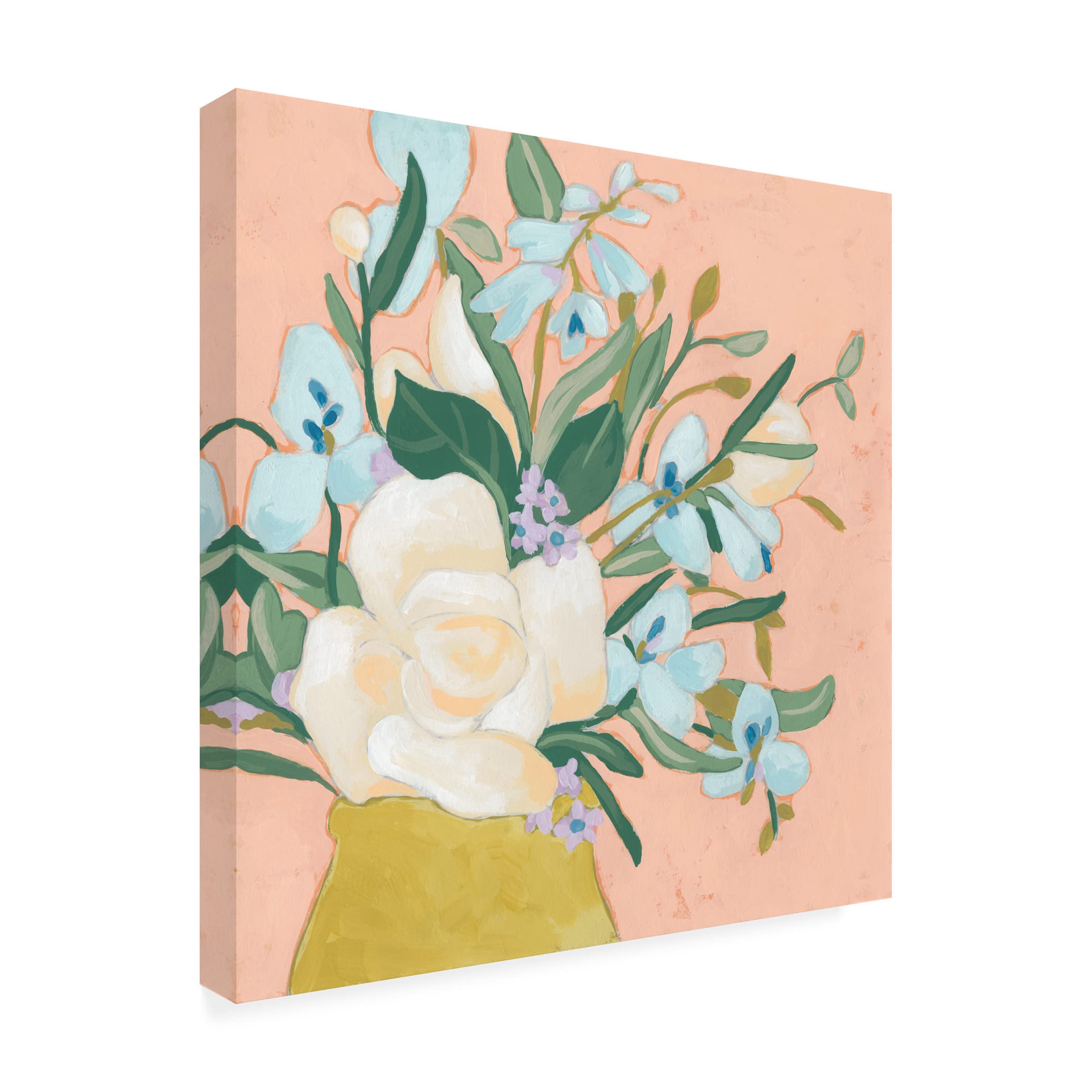 Trademark Fine Art 'Floral Allure I' Canvas Wall Art by June Erica Vess - Elegant Floral Painting for Living Room, Bedroom & Office Decor