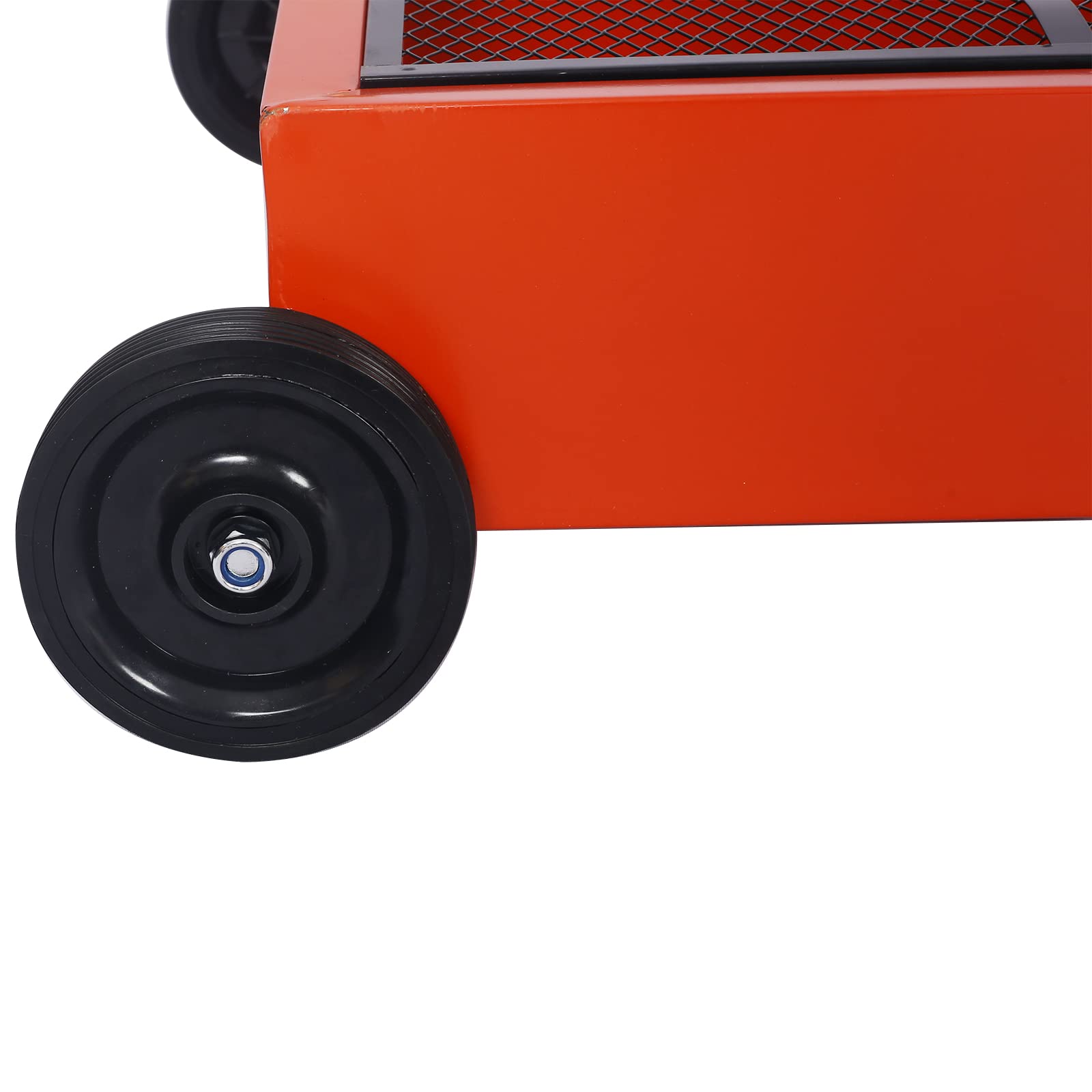 17 Gallon Oil Drain Pan with Electric Pump - Portable Low Profile Oil Change Tank for Cars, SUVs & Trucks - Large Capacity Oil Drain Pan with Hose & Swivel Caster Wheels - Perfect for DIY Auto Maintenance & Professional Garage Use (Red)