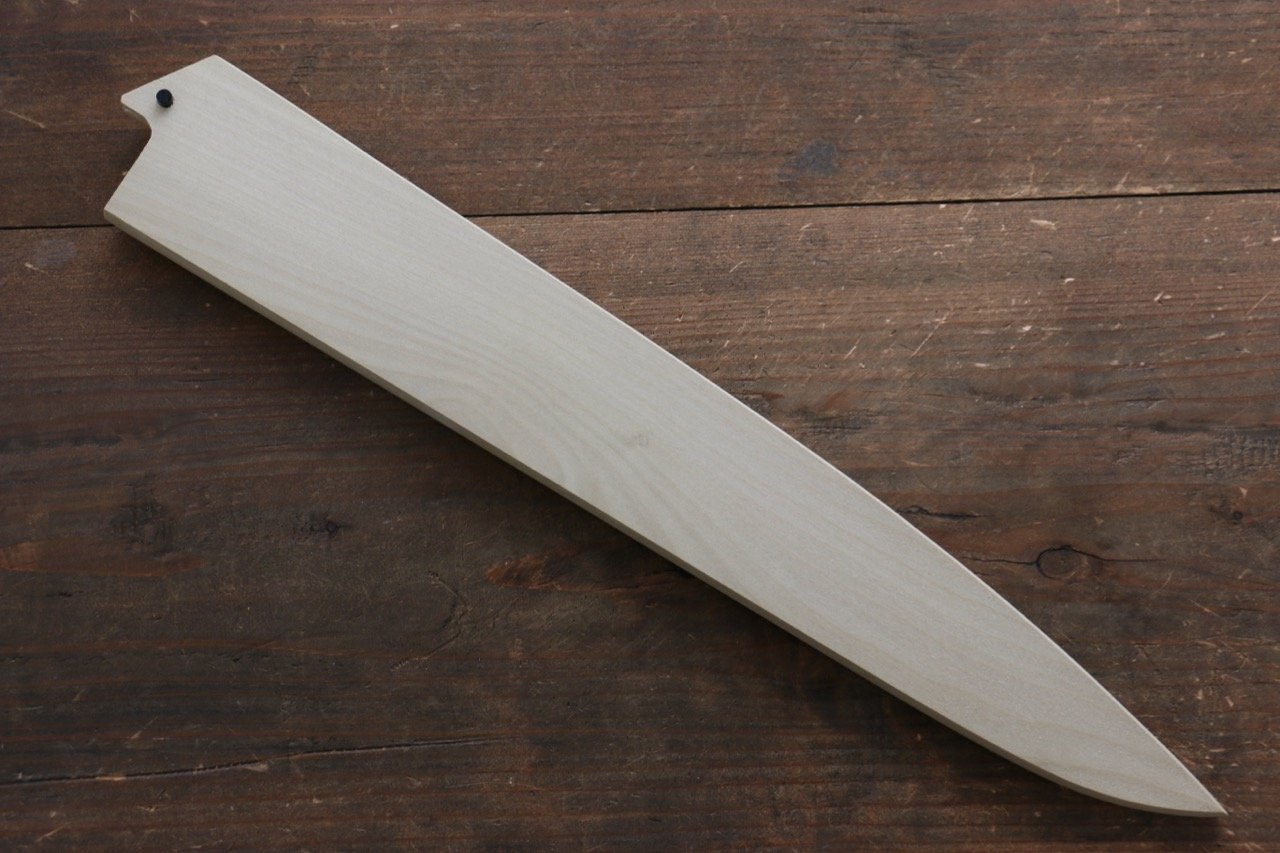 Premium Magnolia Saya Sheath for 300mm Sujihiki Knife - Handcrafted Plywood Pin - Perfect for Japanese Kitchen, Sushi Preparation & Professional Chefs