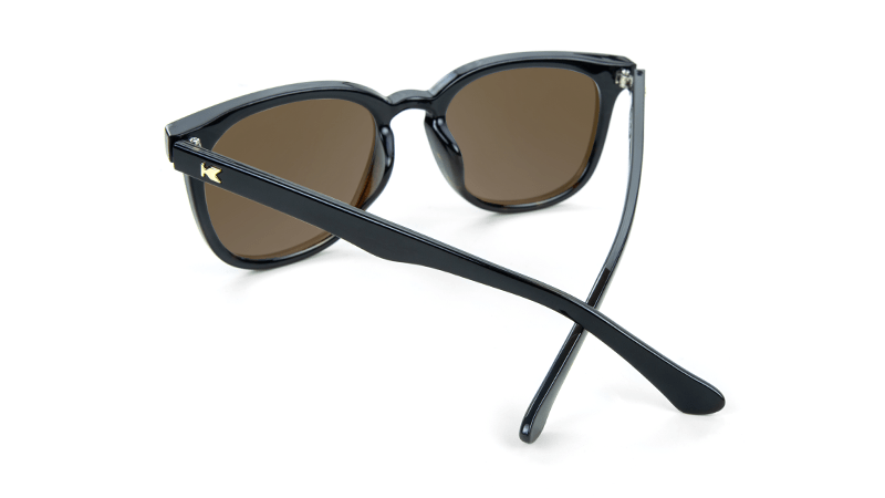 Premium Paso Robles Glossy Black & Tortoise Shell Fade Amber Sunglasses - Stylish UV Protection for Driving, Beach & Outdoor Activities