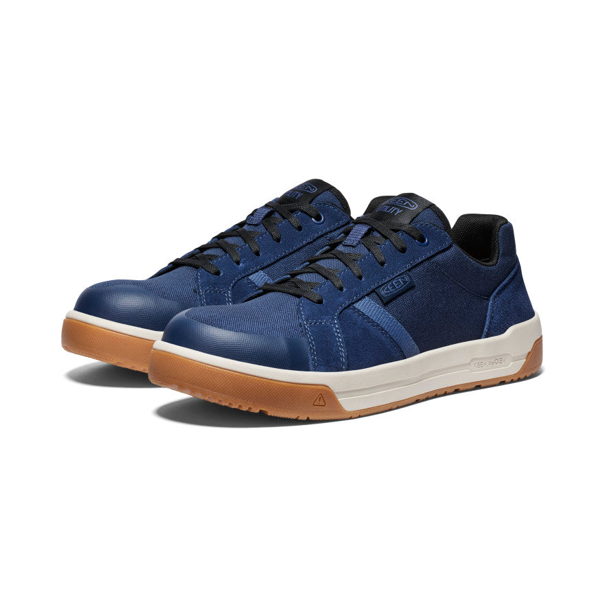 Kenton Men's Carbon Toe Work Shoes - Navy/Gum Color | Durable Safety Footwear for Construction, Warehouse & Industrial Work
