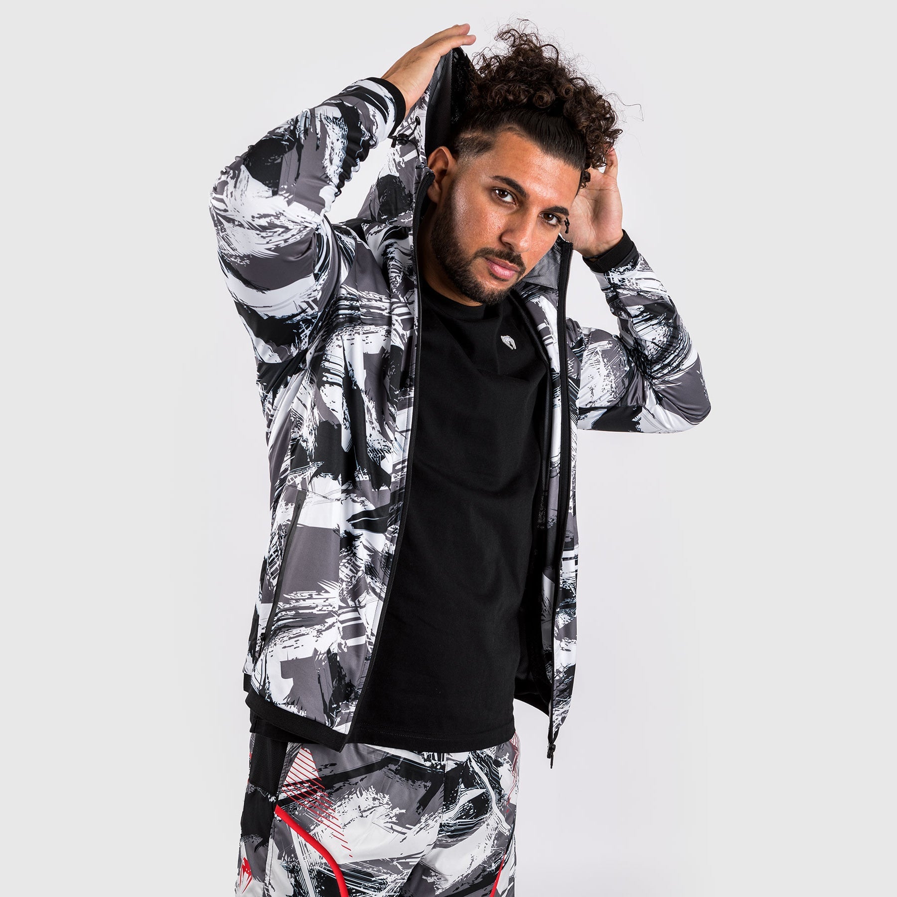 Venum Electron 3.0 Hoodie - Grey/Red - Premium MMA Training Hoodie for Fighters & Athletes - Perfect for Gym, Boxing & Streetwear Fashion