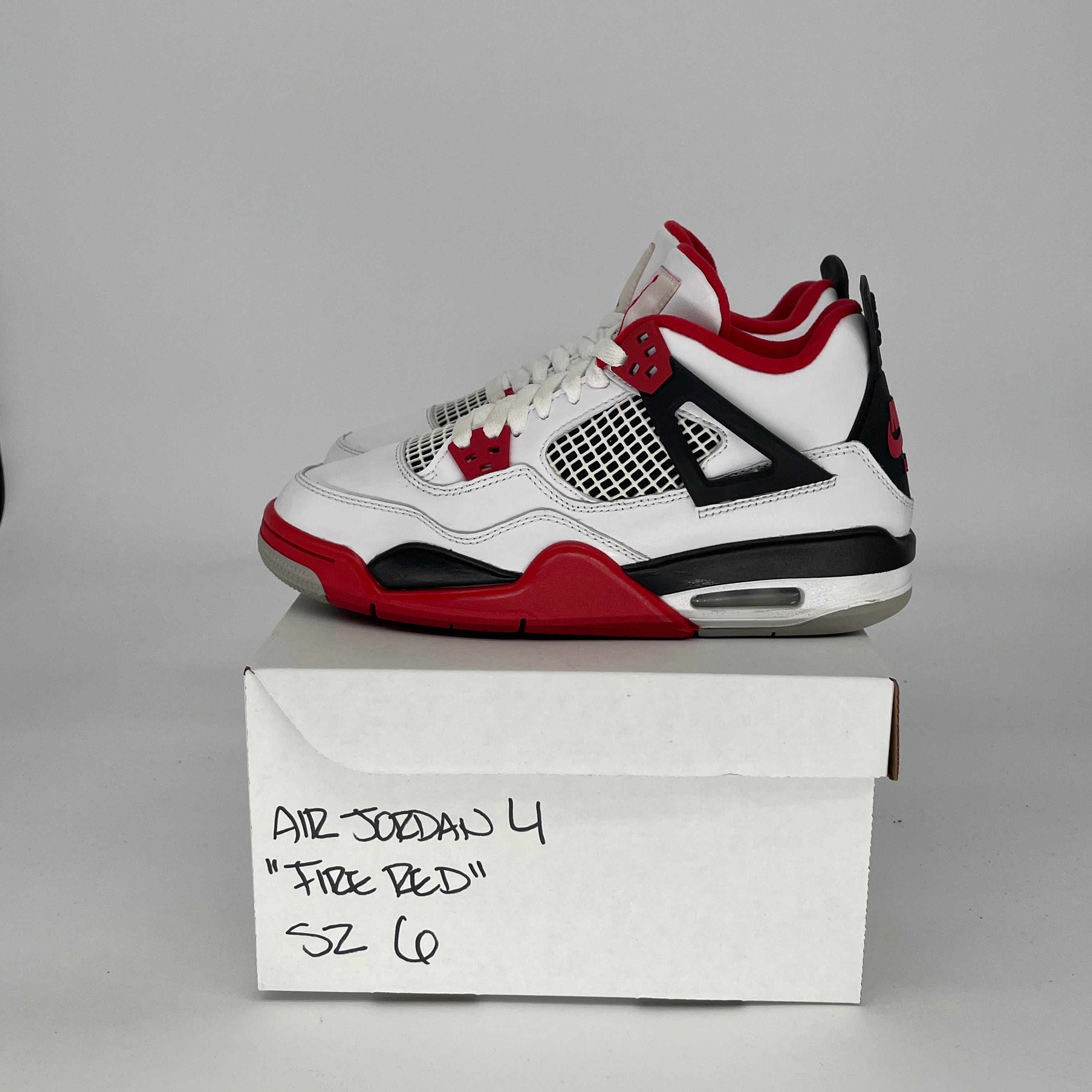 Original Air Jordan 4 Retro 'Fire Red' Men's/Women's Size 6 (7.5W) - Style Code 408452-160 | Basketball Shoes for Streetwear & Sneaker Collection