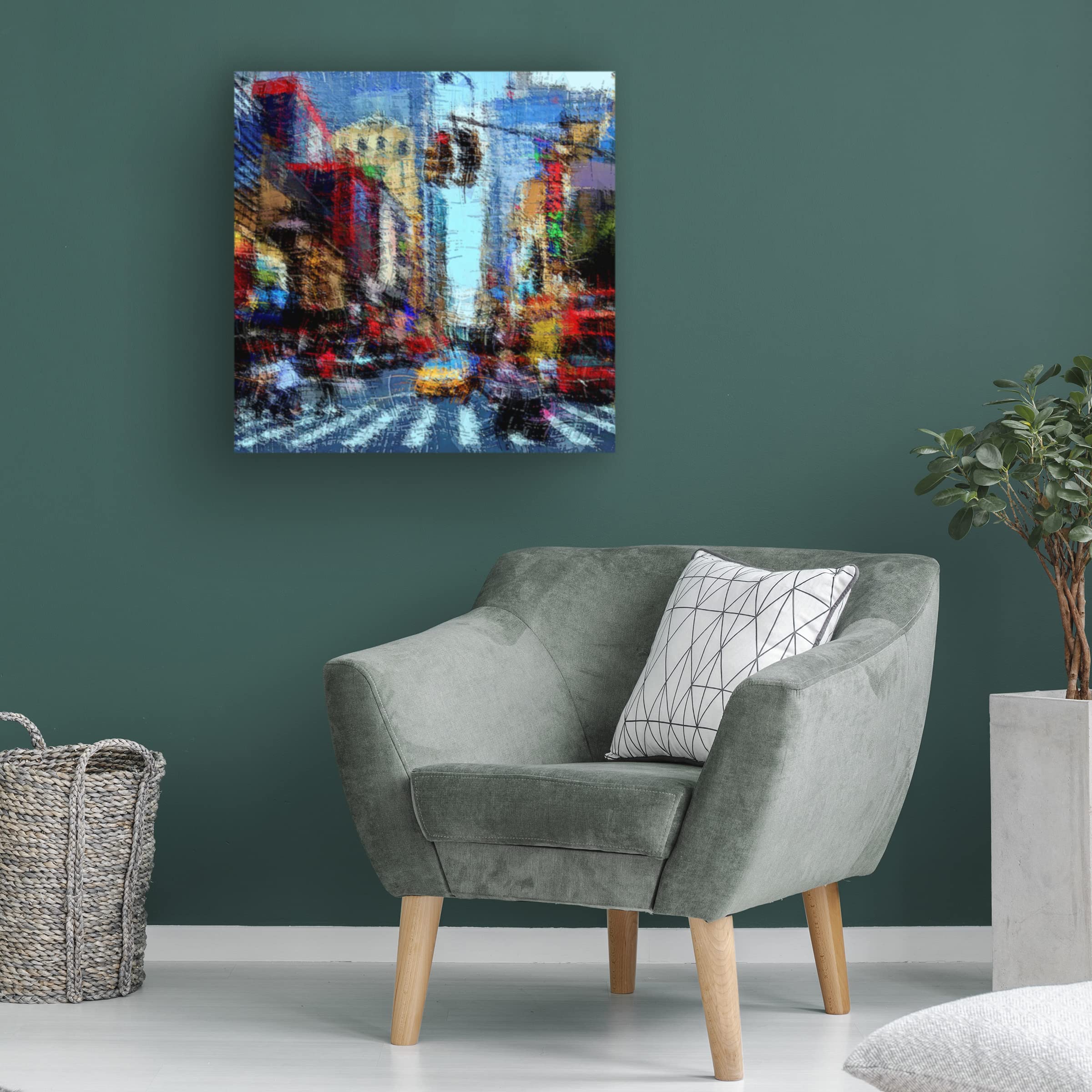 David Manlove 'Street A' Canvas Art Print - Modern Urban Wall Decor for Living Room, Bedroom & Office | Trademark Fine Art Collection