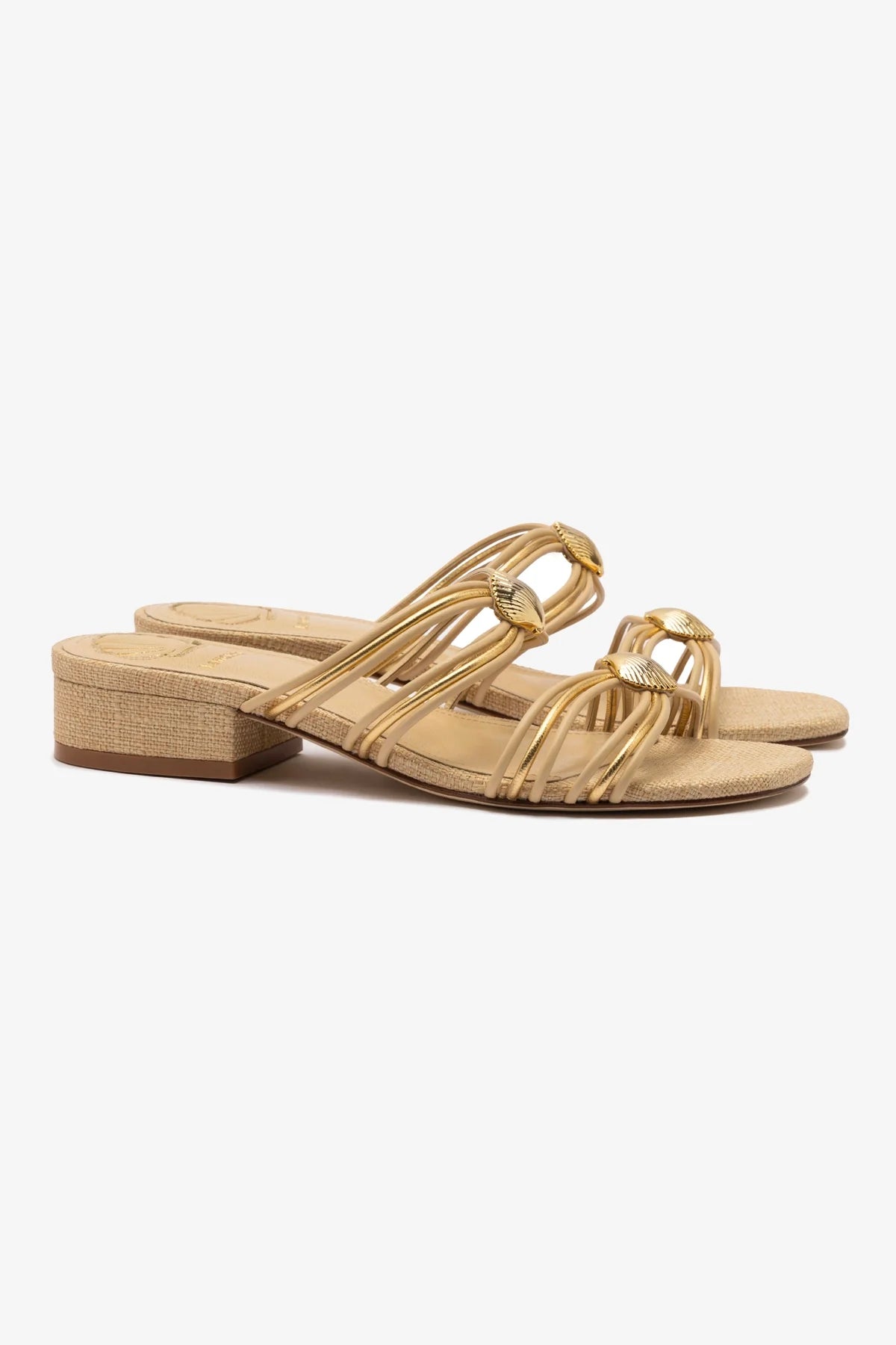 Shelly Flat Mule Sandals for Women - Beige Raffia Summer Slides - Comfortable House Shoes for Indoor/Outdoor Wear - Perfect for Beach, Pool, and Vacation