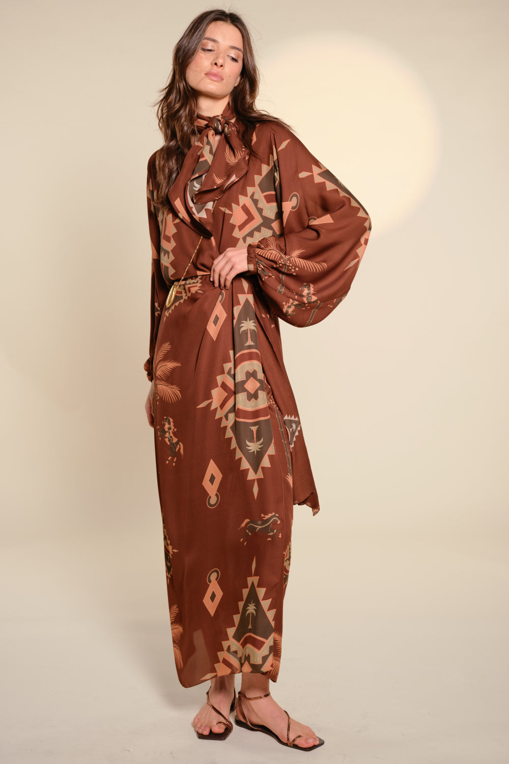 Elegant Brown Infinity Dress for Women - Perfect for Weddings, Parties & Special Occasions