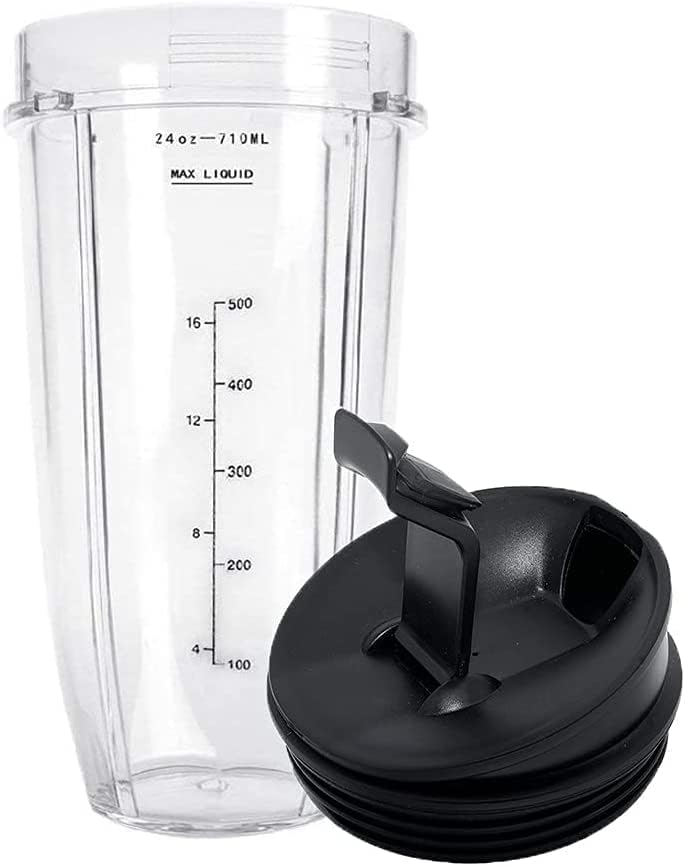 2 Pack 24OZ Blender Replacement Cups with Sip & Seal Lids - Compatible with Nutri Ninja Auto-iQ 900W/1000W Series and Duo Blenders - BPA-Free Leakproof Blending Containers for Smoothies, Protein Shakes & Meal Prep