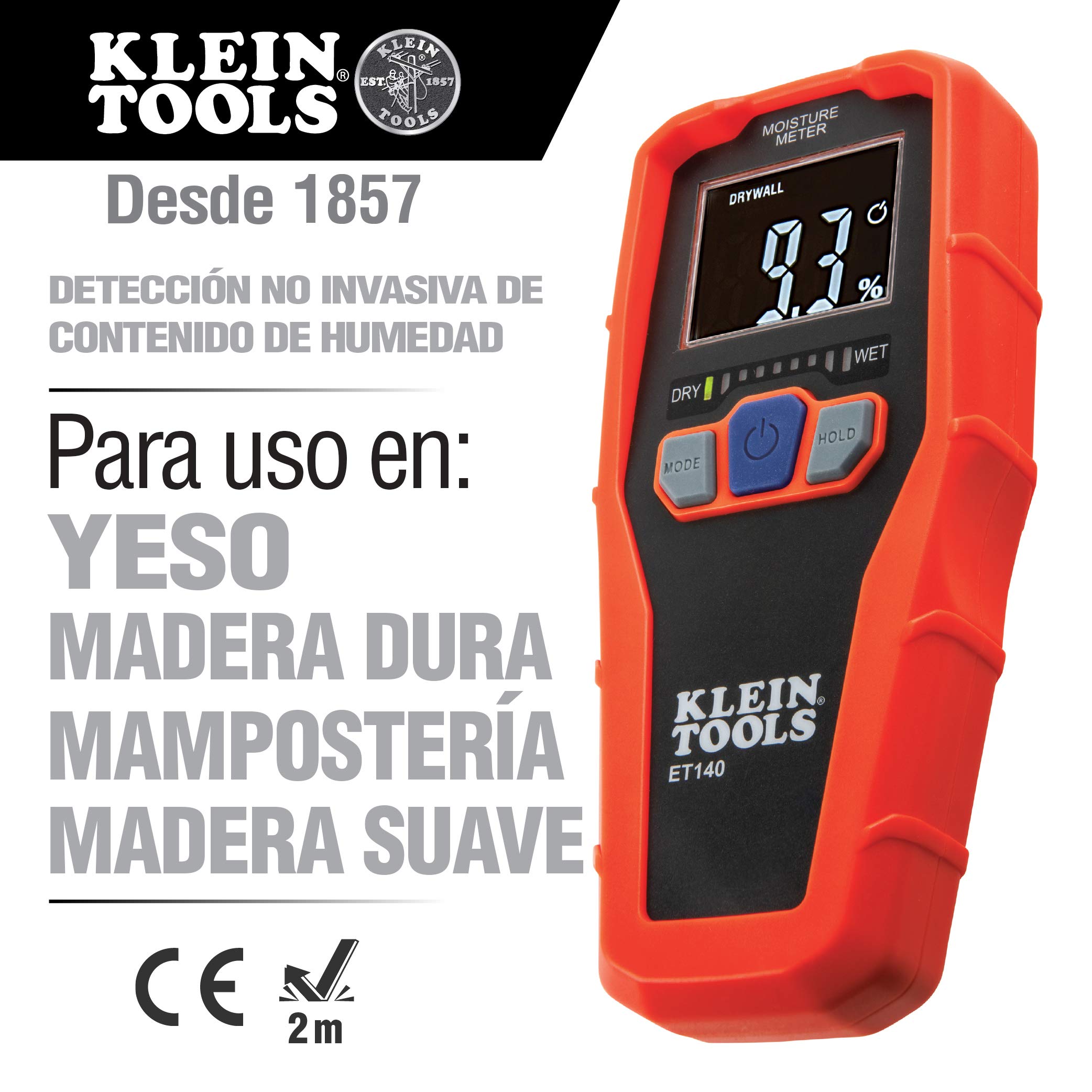 Klein Tools ET140 Moisture Meter & RT310 Outlet Tester Combo Kit - Professional Electrical Testing Tools for Home Inspection, HVAC, and DIY Projects