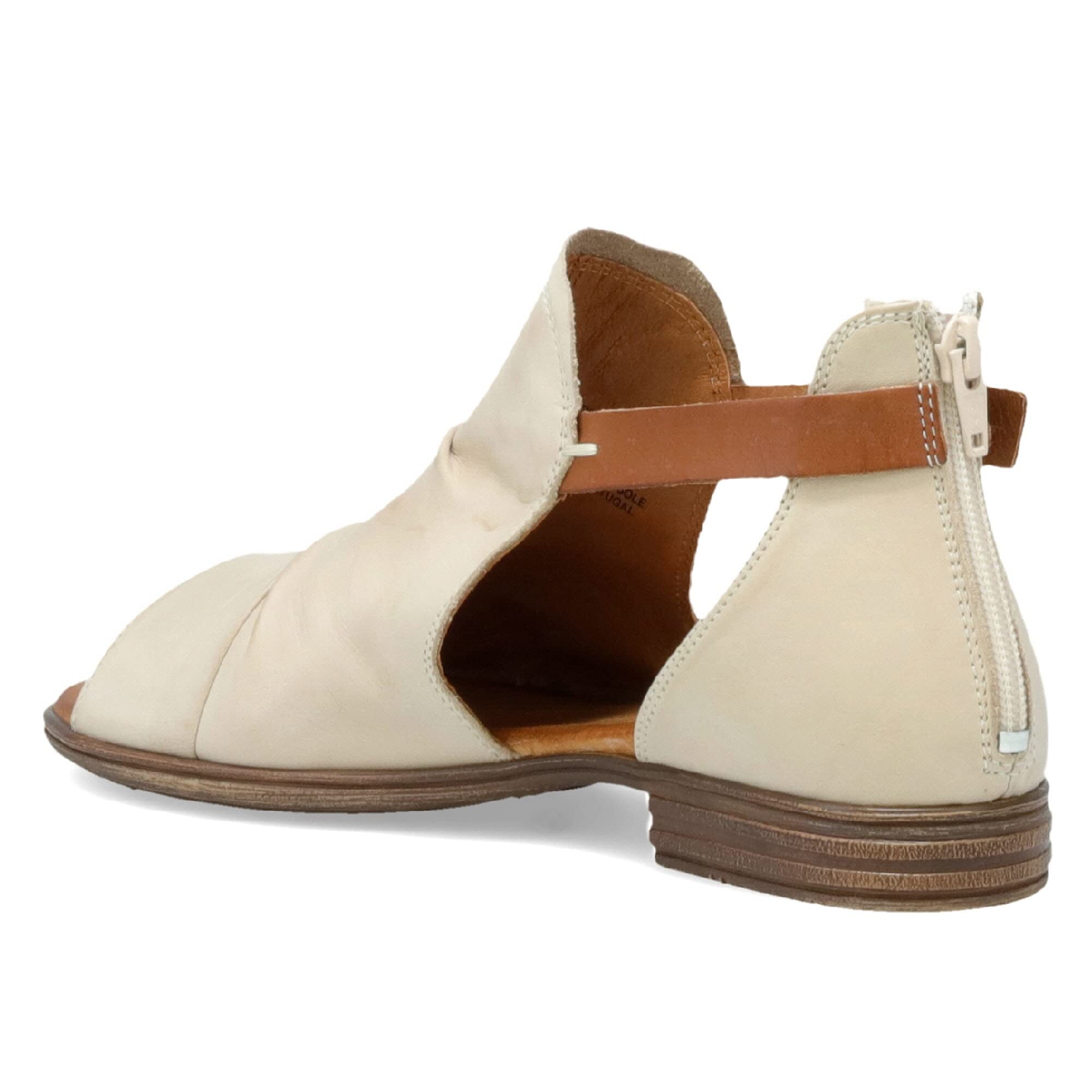 Miz Mooz Dipper Women's Leather Sandals - Peep Toe Buckle Strap Sandals with Open Sides - Comfortable Casual Summer Shoes for Beach, Vacation & Everyday Wear