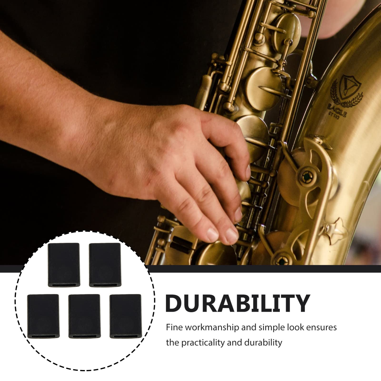 5pcs Saxophone Finger Pads - Comfortable Thumb Support for Saxophone Players | Durable & Easy to Use Sax Accessories | Perfect for Jazz, Band Practice & Professional Performances