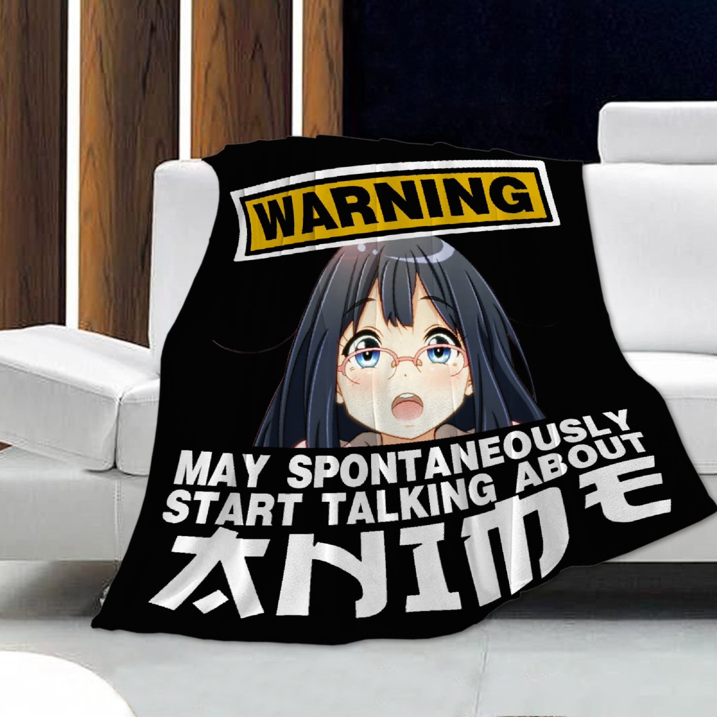 Premium Anime Girls Blanket - Lightweight Soft Flannel Throw for Bed & Sofa - 90