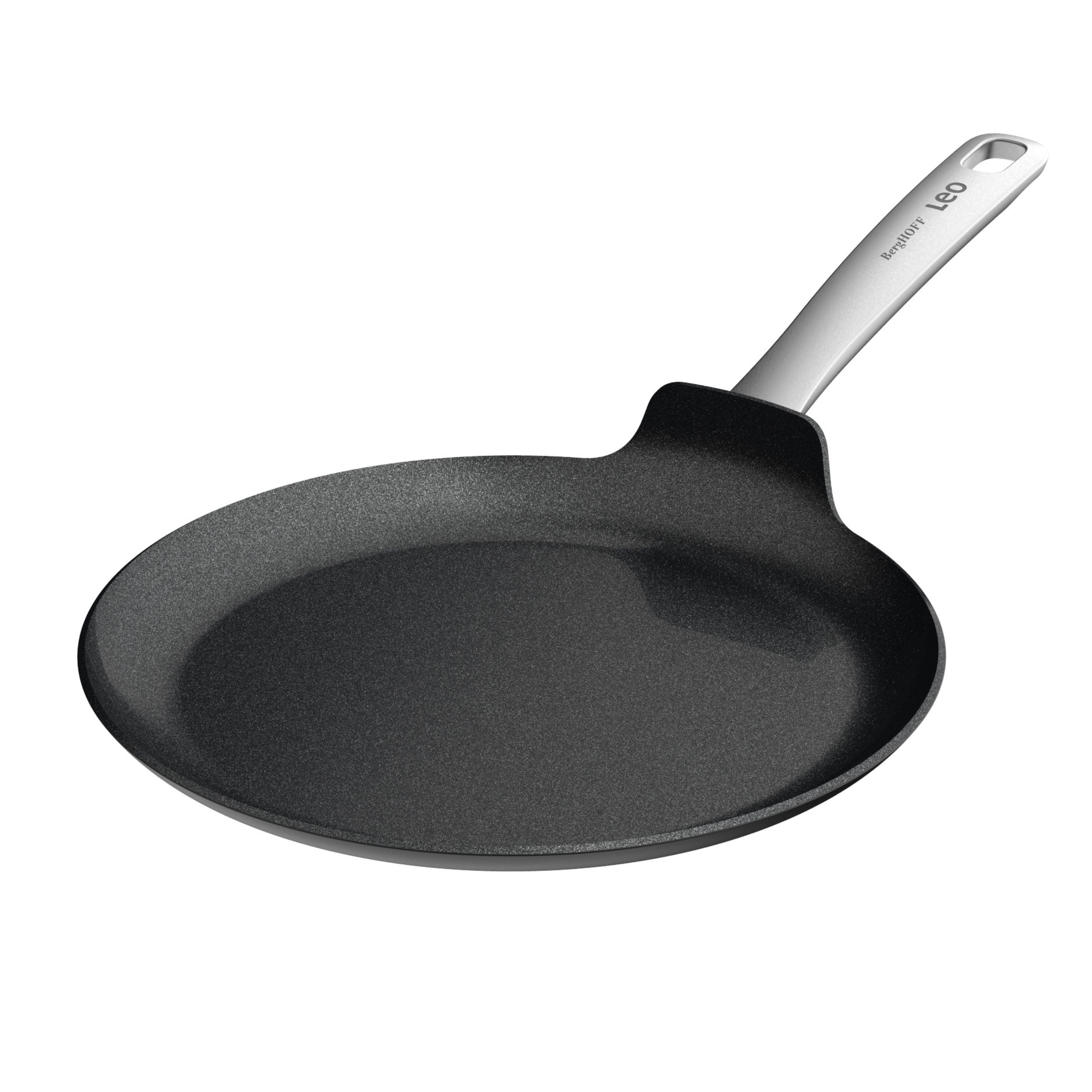 BergHOFF Leo 10.25-Inch Nonstick Ceramic Pancake Pan - Graphite Coating, Eco-Friendly Recycled Material - Perfect for Breakfast, Brunch & Family Cooking