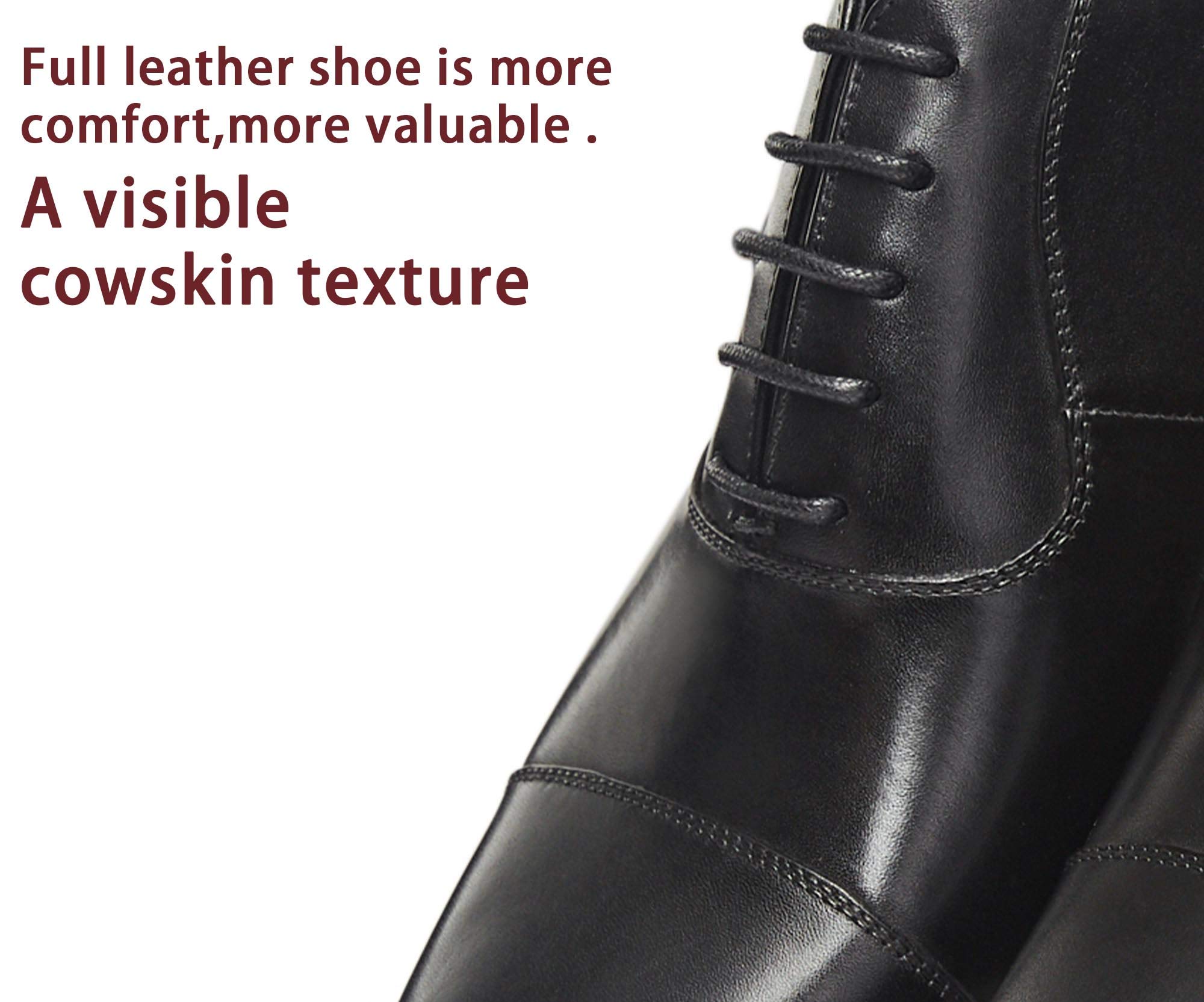 Men's Leather Oxford Dress Shoes - Formal Business Shoes for Work, Office & Special Occasions