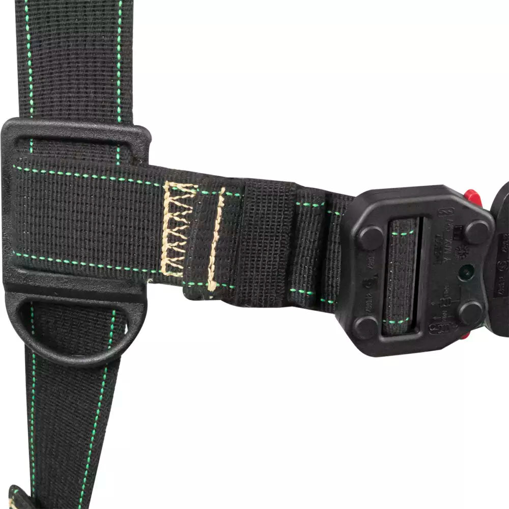 Arc Flash Construction Safety Harness - DE 3D Back Support, DE QC Chest Strap, TB Leg Straps for Fall Protection | OSHA Compliant Work at Heights Gear for Roofing & Industrial Use