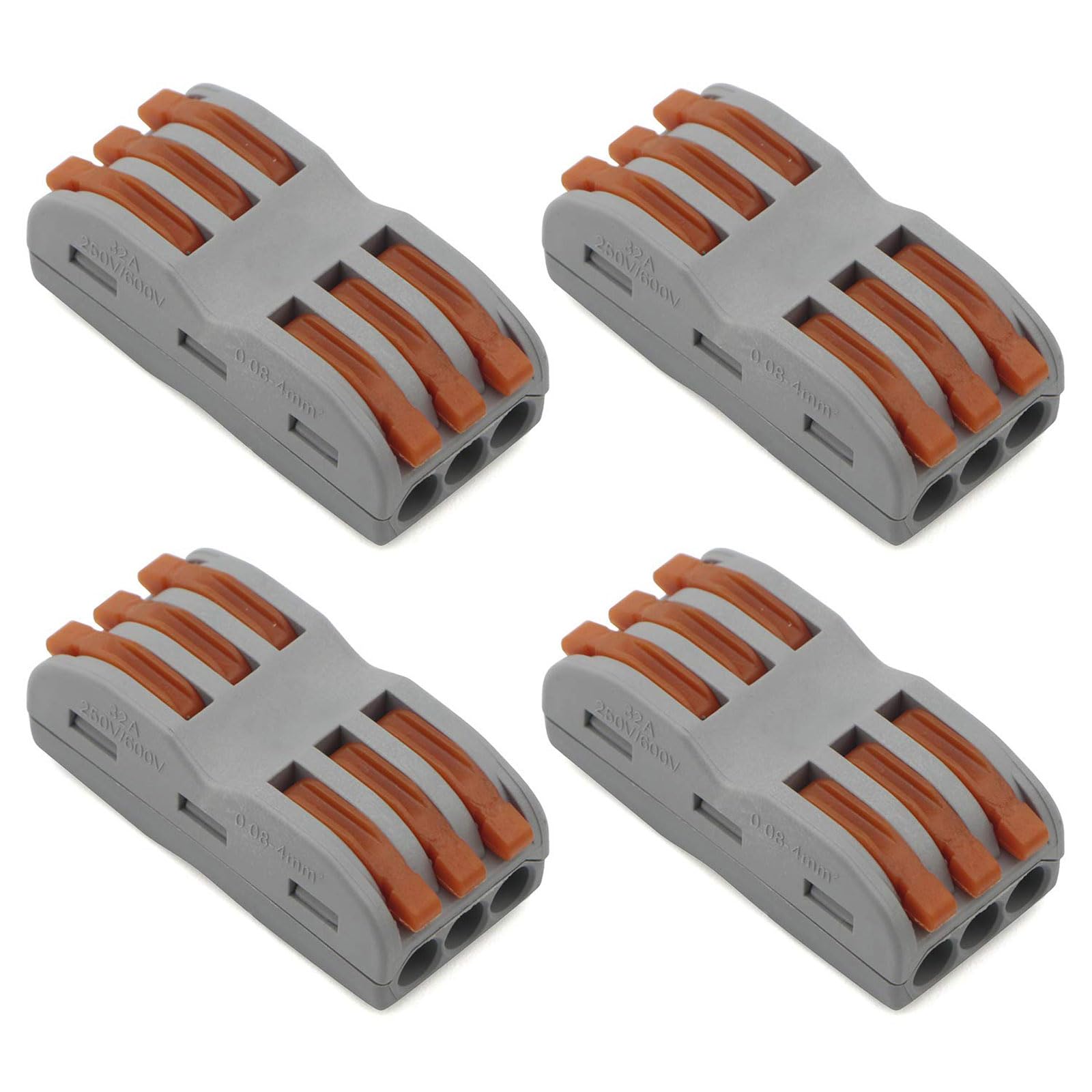 Kesell Lever Nuts Wire Connectors 30Pcs - Compact Quick Connect Terminal Blocks for LED Lights, Electrical Wiring & DIY Projects - Secure SPL-2 Lever-Nut Connectors for Home, Office & Industrial Use
