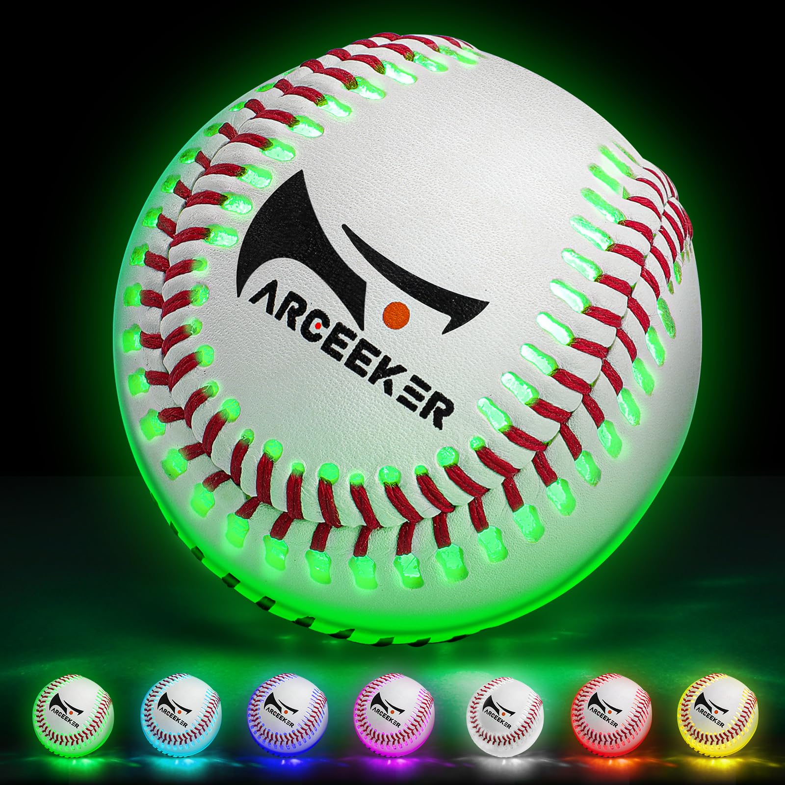 Glow in The Dark LED Baseball Toy with 7 Color Changing Lights - Perfect for Nighttime Baseball Games, Backyard Play, and Fun Gifts for Boys, Girls & Baseball Fans