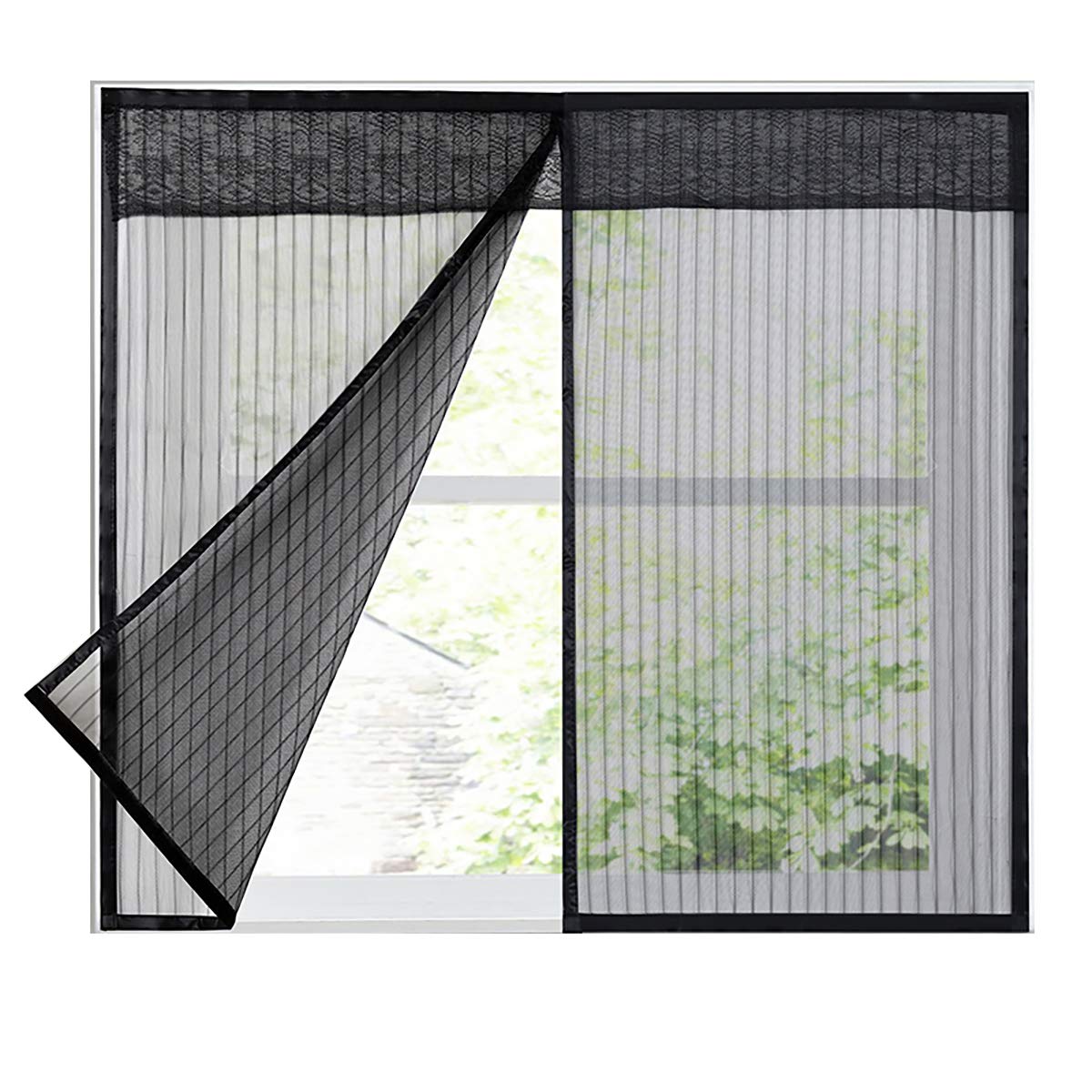ECYC Self-Adhesive Magnetic Window Screen - Invisible Mesh Screen Door Curtain for Home & Patio | Easy Installation, Bug Protection for Windows & Doors | Perfect for Bedrooms, Living Rooms & Outdoor Spaces