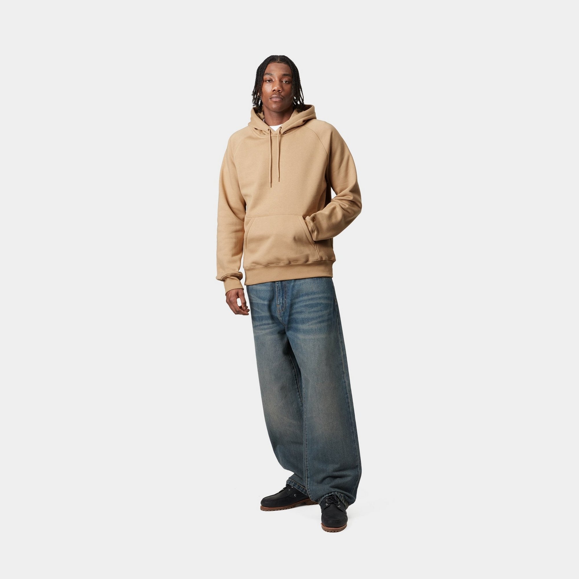 Hooded Chase Sweatshirt for Men - Soft Cotton Pullover Sweater | Dusty Hamilton Brown | Casual Wear, Street Style & Loungewear
